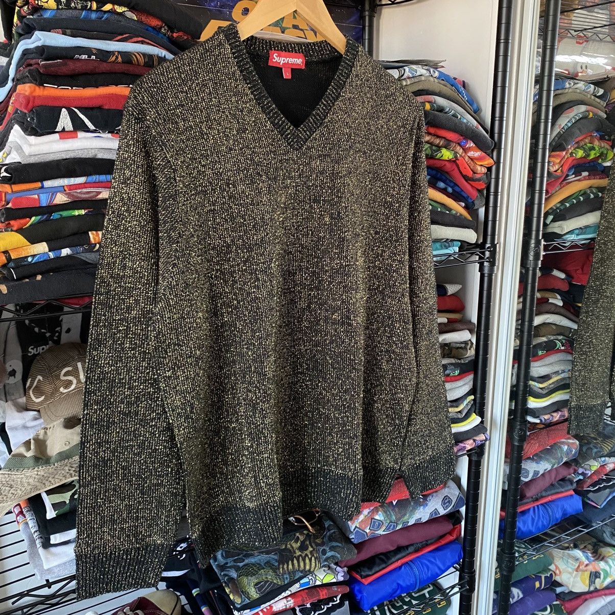 Supreme Supreme Tinsel Sweater Black Gold 2016 Size US L / EU 52-54 / 3 - 3 Thumbnail