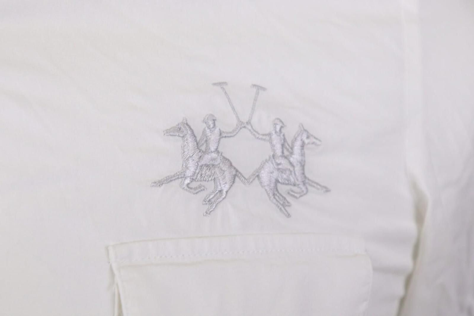 La Martina La Martina White Long Sleeve Button Down Shirt Size M Size US M / EU 48-50 / 2 - 5 Thumbnail