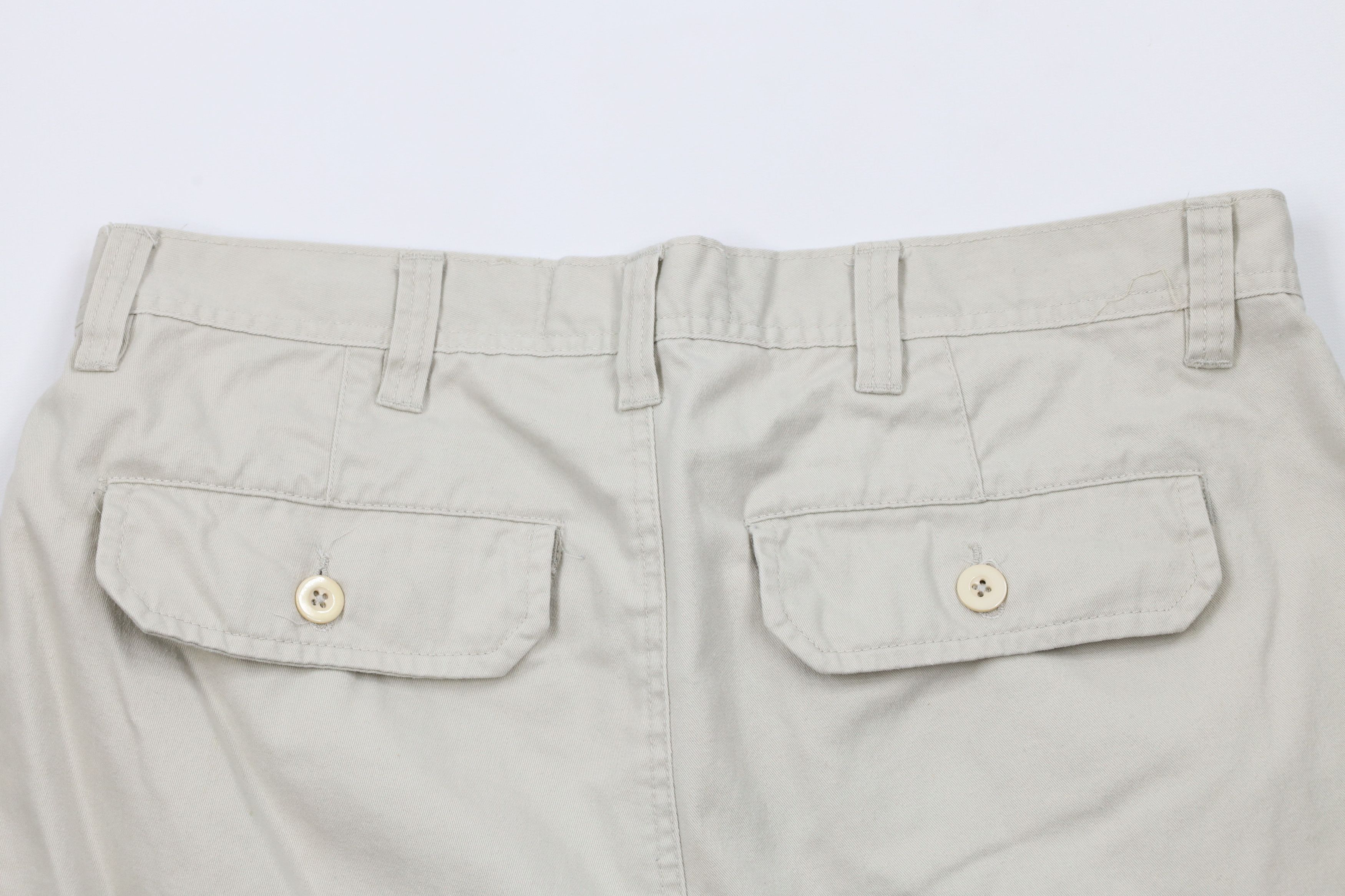 Vintage Vintage 90s Streetwear Baggy Fit Cargo Shorts Beige Cotton Size US 36 / EU 52 - 9 Thumbnail