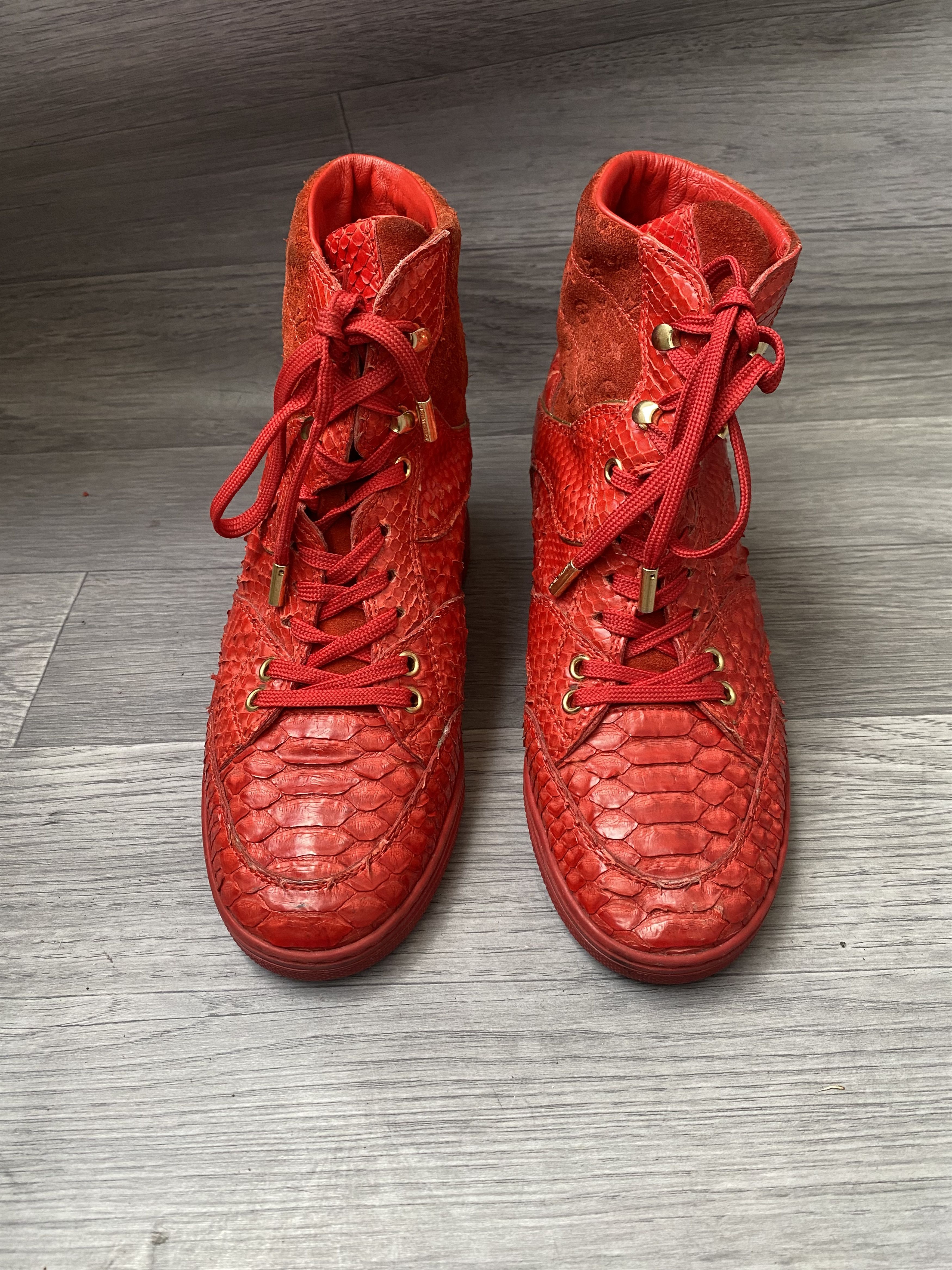 Designer × Louis Vuitton Louis vuitton wedge monogram sneaker boots sz 36 Size US 6 / IT 36 - 3 Thumbnail