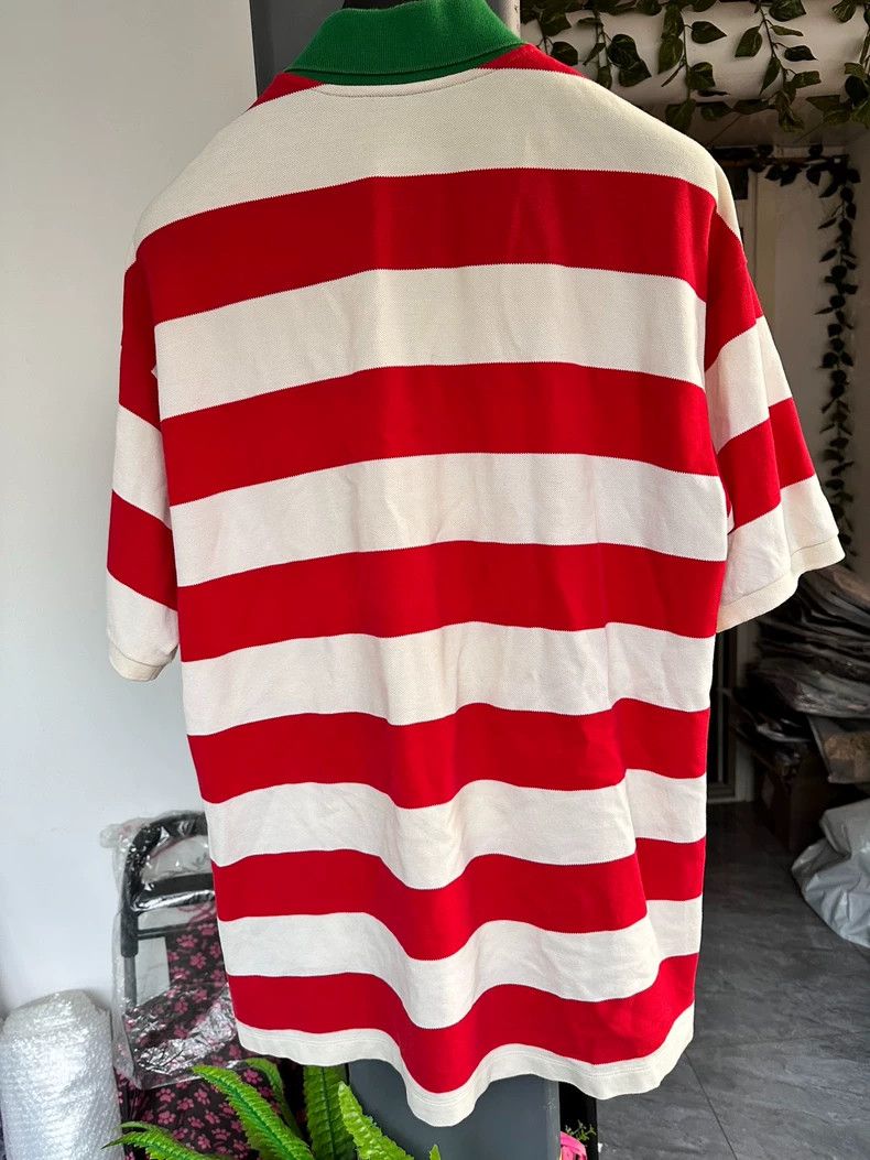Gucci GucciWhite and red striped classic double G embroidery polo Size US L / EU 52-54 / 3 - 4 Thumbnail