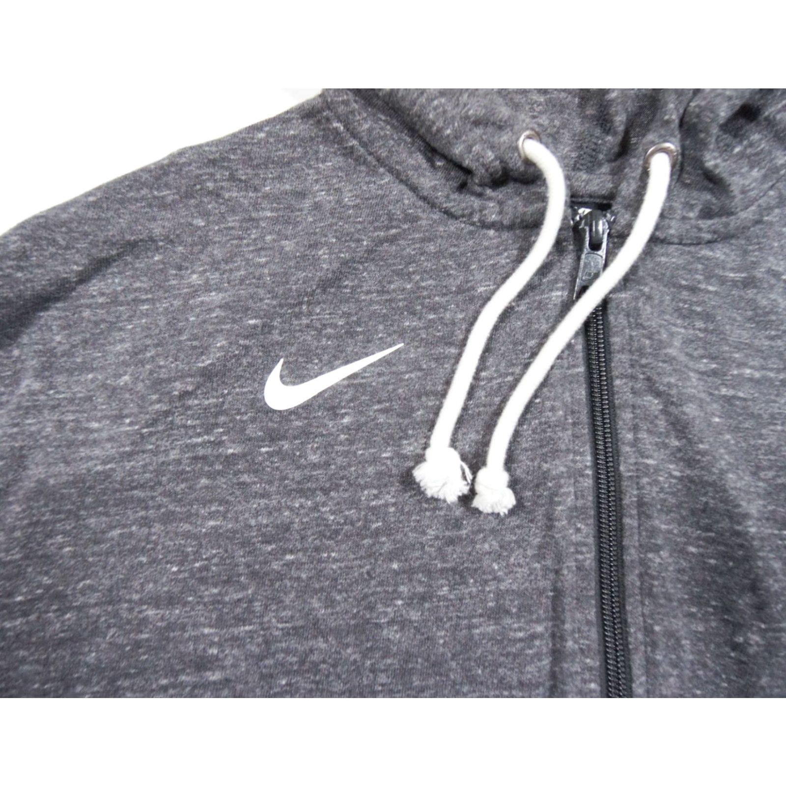 Nike Nike Hoodie Womens Small Gray Lightweight Full Zip Gym Vintage-Style Logo Sweatshirt, Regular Fit, Cotton-Poly, S Size S / US 4 / IT 40 - 3 Thumbnail