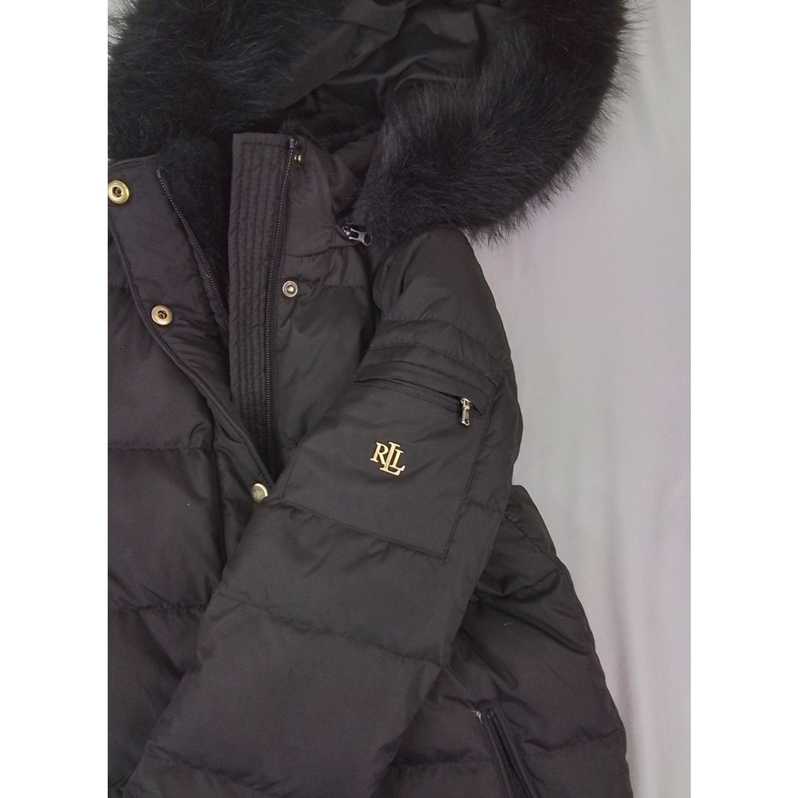Ralph Lauren Lauren by Ralph Lauren Down Jacket Women's XS Black Faux Fur Size XS / US 0-2 / IT 36-38 - 7 Thumbnail