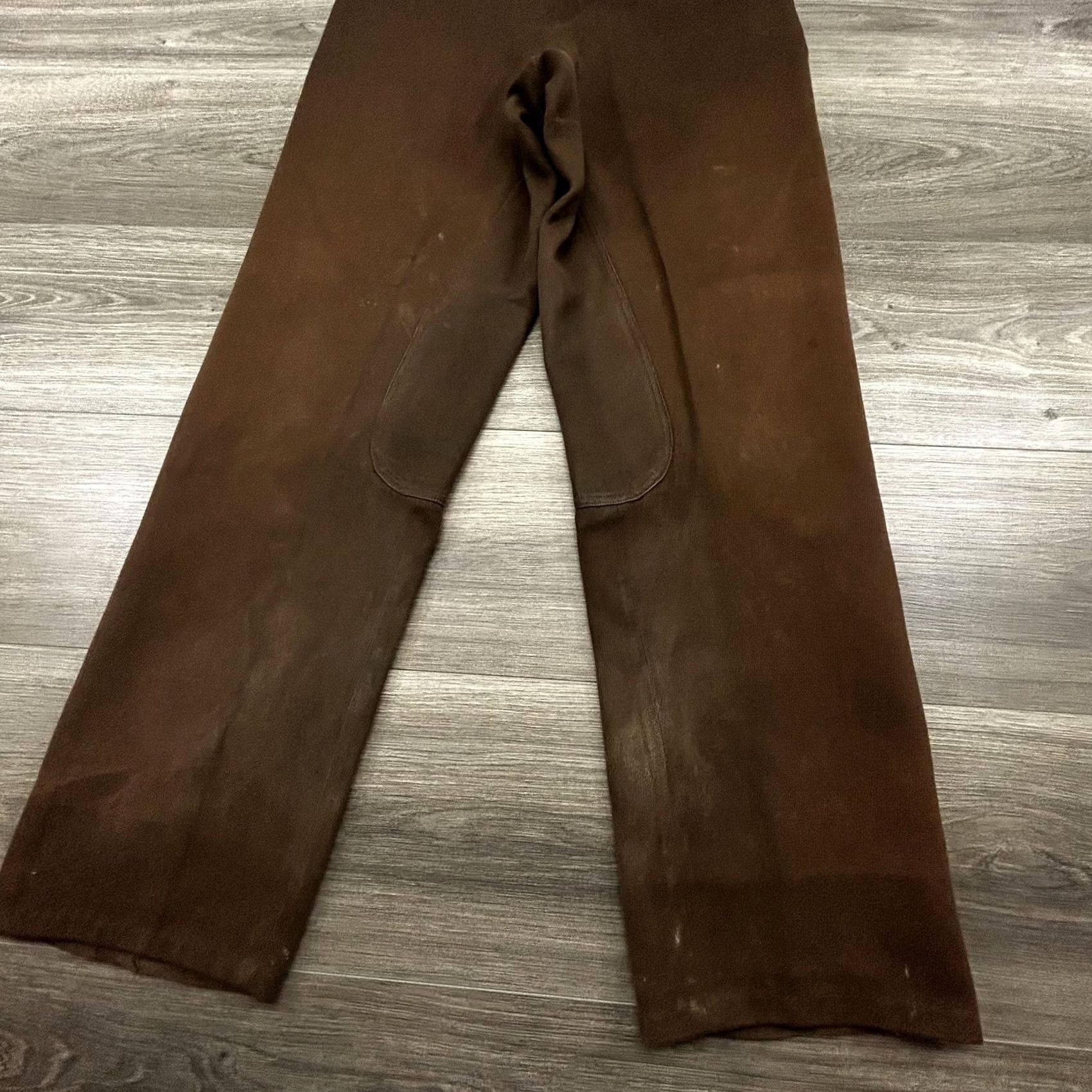 Vintage VINTAGE Real Sport Mens 30x30 Brown Canvas Riding Pants Flat Front Straight Leg Workwear Casual Size US 30 / EU 46 - 3 Thumbnail