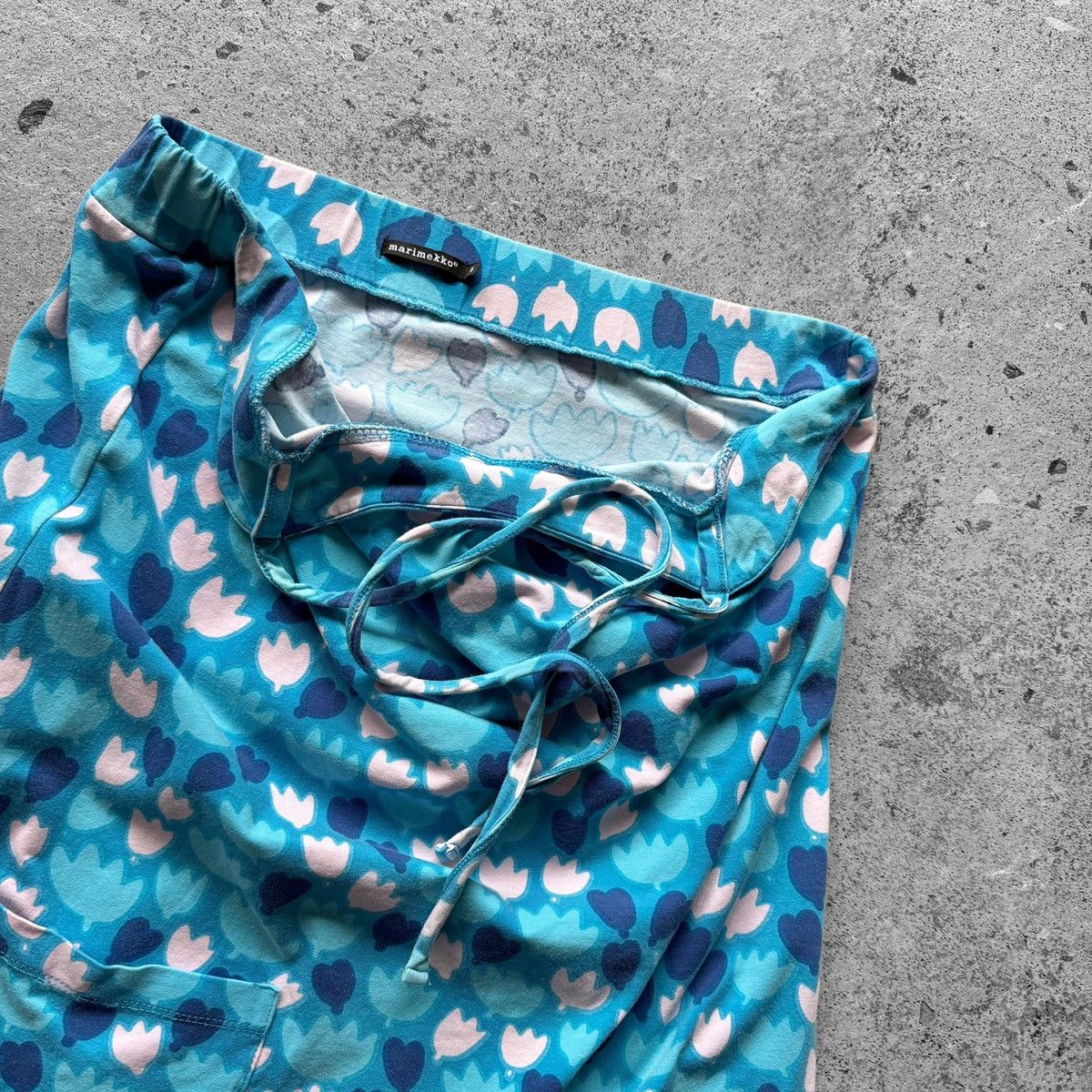 Marimekko Marimekko Kissanhattu Wmns Floral Stretch Blue Dress Jersey Size M / US 6-8 / IT 42-44 - 3 Thumbnail