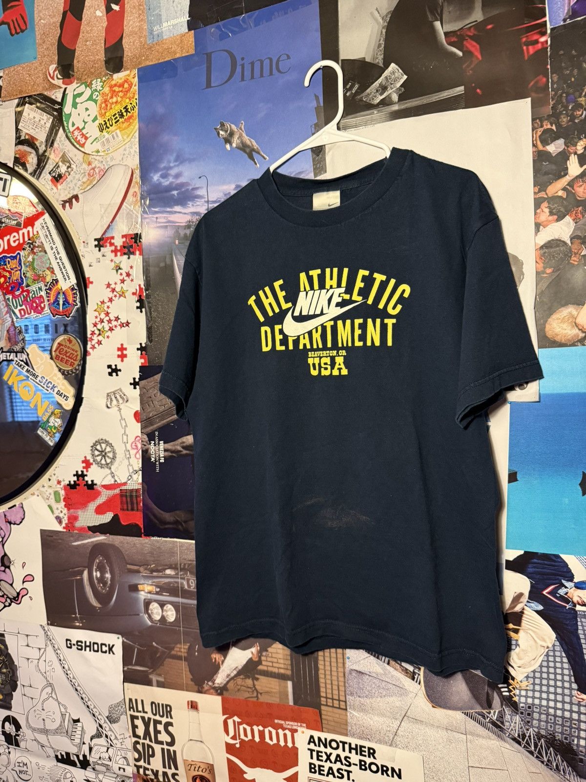 Nike Nike “The Athletic Department” tee L navy Beaverton OR USA Size US L / EU 52-54 / 3 - 3 Thumbnail