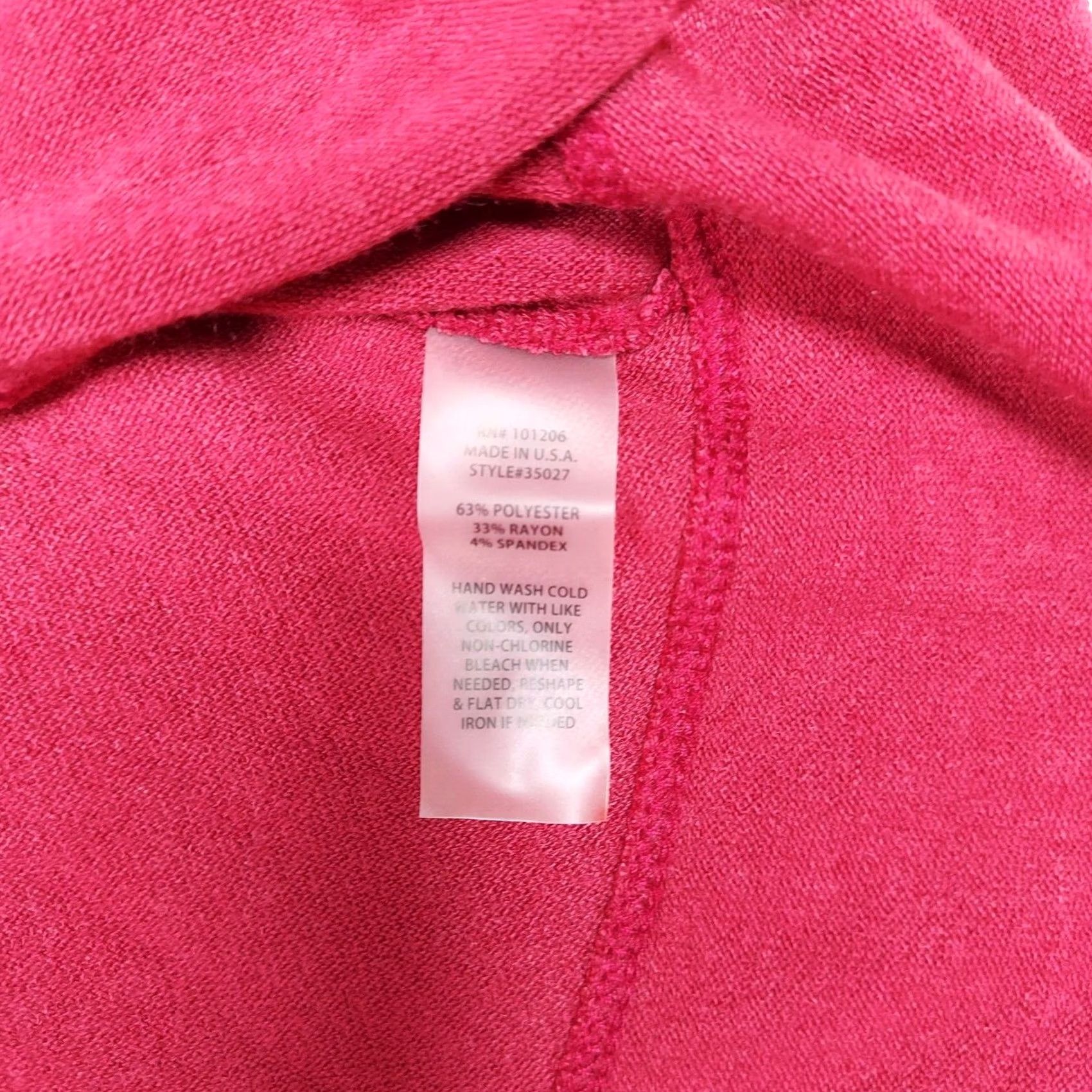 Soft Surroundings Soft Surroundings Womens Tunic Top Petite Medium Pink Cowl Neck Asymmetric Size M / US 6-8 / IT 42-44 - 7 Thumbnail