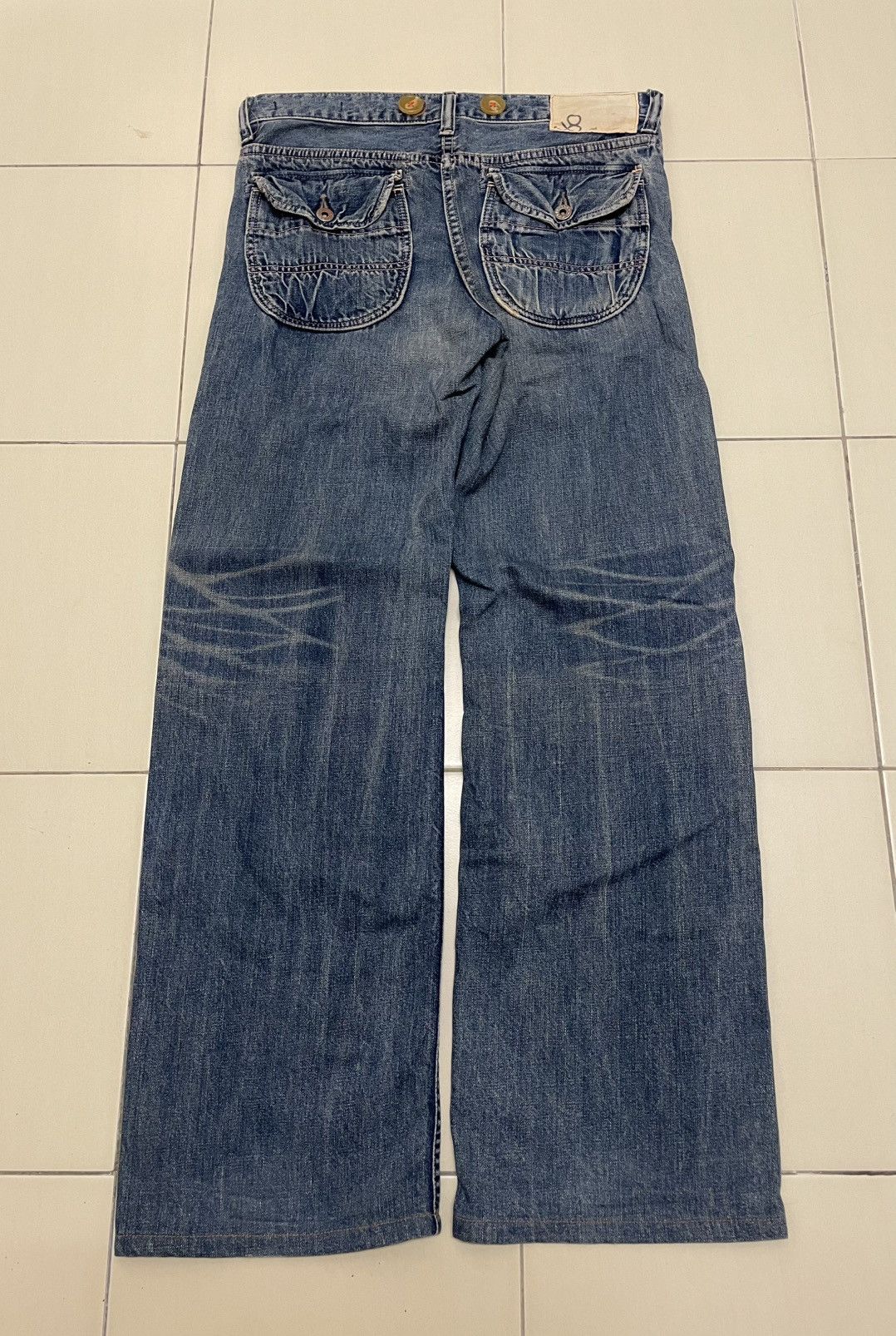 Johnbull × Vintage Johnbull Selvedge Fatigue Jeans Size 32" / US 10 / IT 46 - 5 Thumbnail