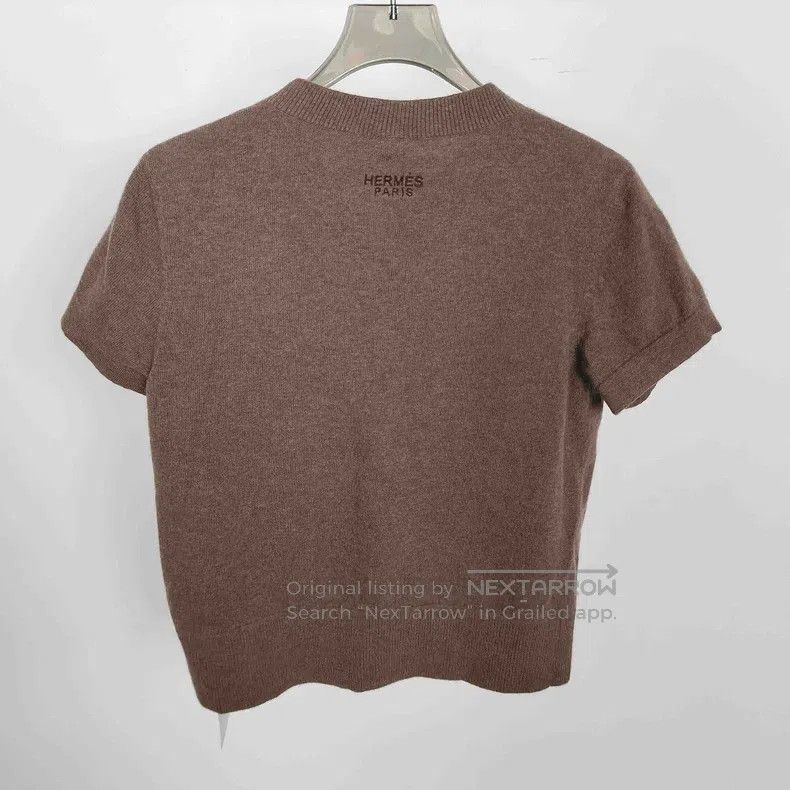 Hermes Hermes beige lock rope knot embroidery wool knitted sweate Size XS / US 0-2 / IT 36-38 - 2 Thumbnail