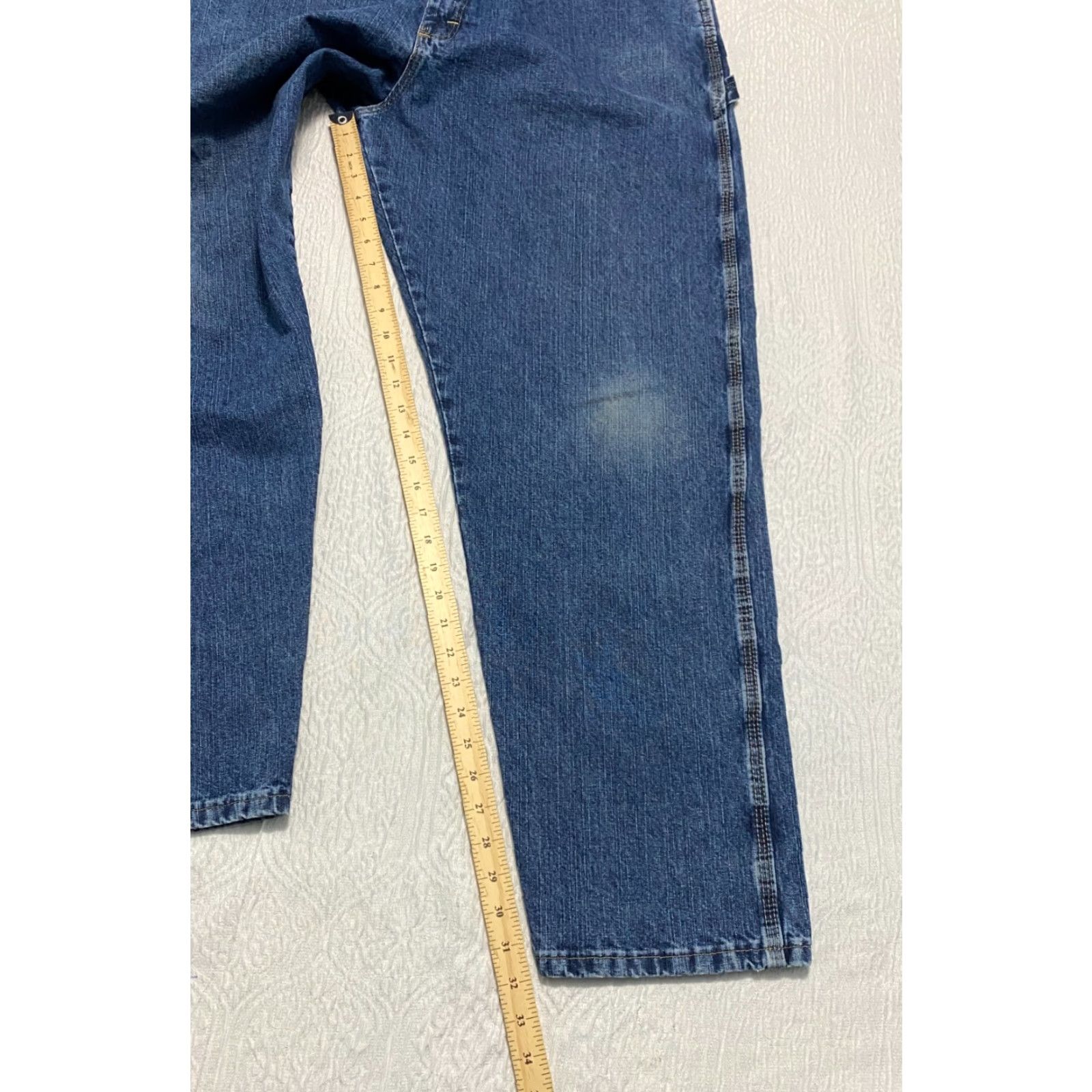 MILLY OLD MILL Jeans Mens Size 42×32 Blue Relaxed Straight Denim Cotton Size US 42 / EU 58 - 7 Thumbnail