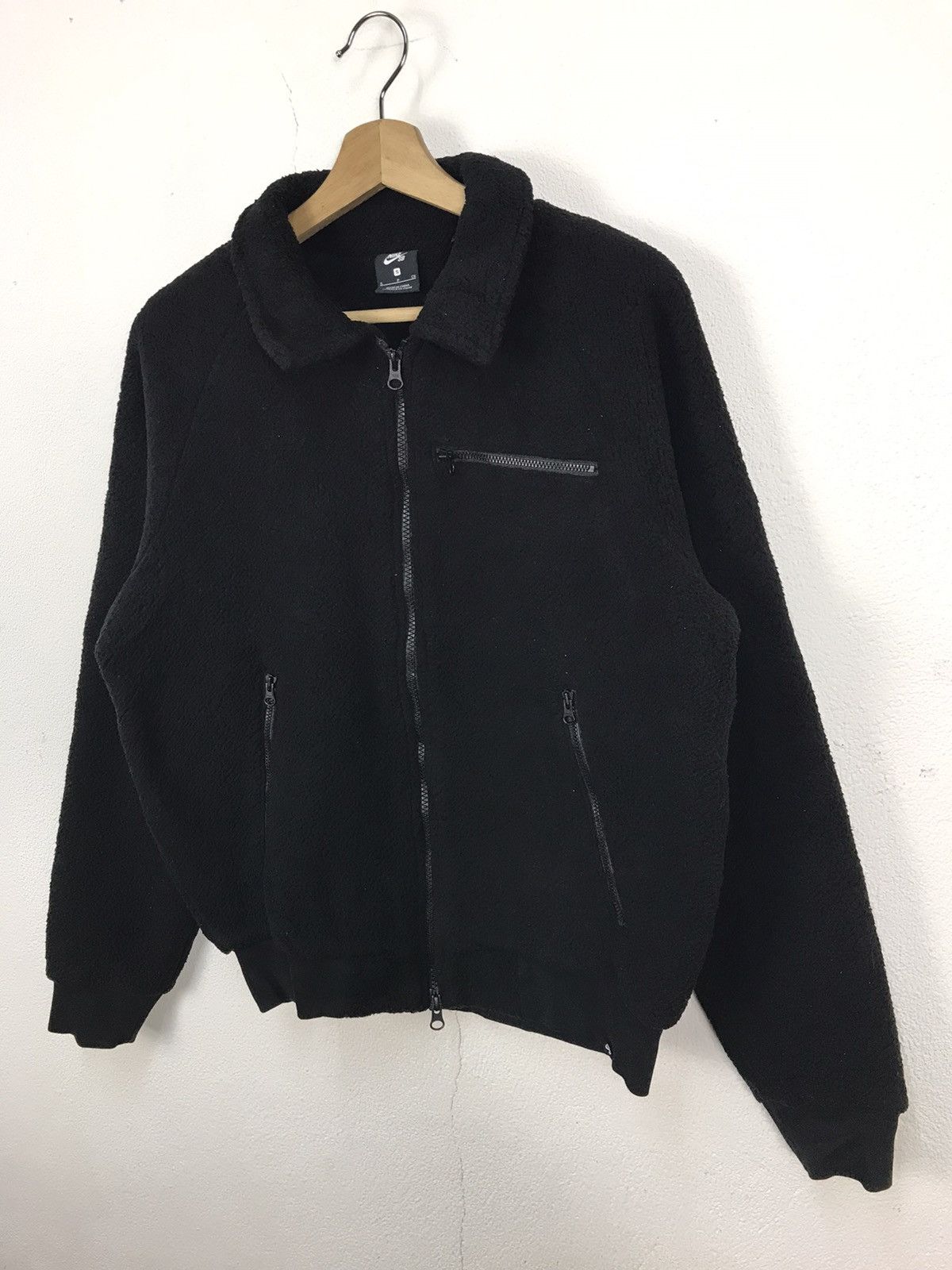 Japanese Brand × Nike NIKE SB Sherpa JKT Black Fleece Jacket Size US S / EU 44-46 / 1 - 2 Thumbnail