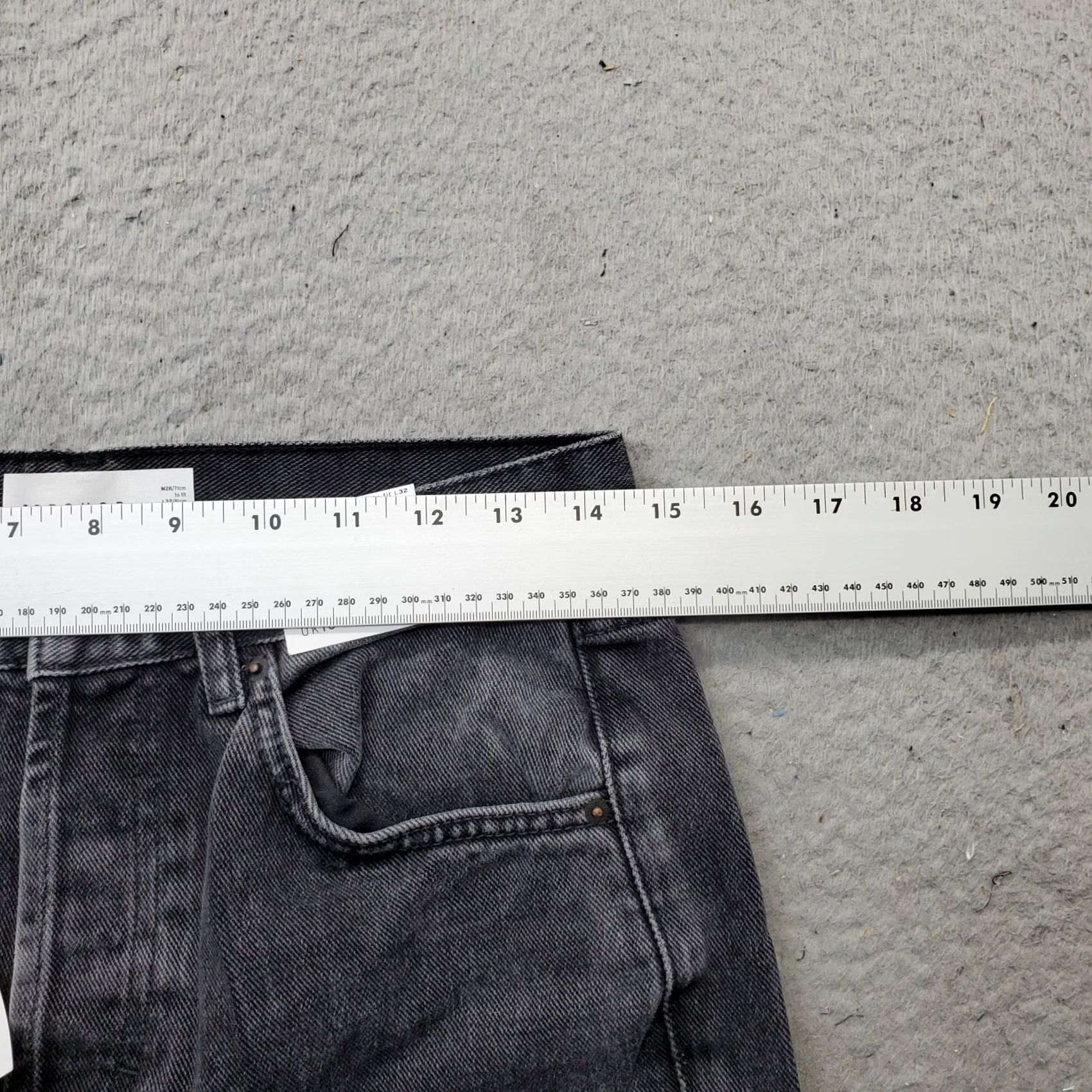 Topshop Topshop Jeans Womens 6 Gray Denim Dark Wash Regular Straight Leg Button Fly Jeans Size 28" / US 6 / IT 42 - 6 Thumbnail