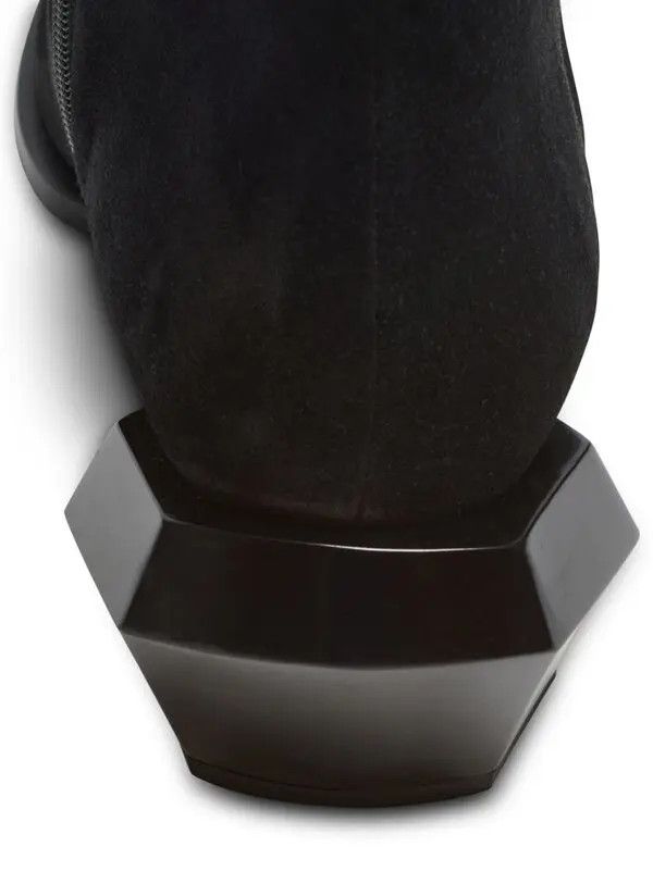 Balmain o1s1wg111225 Billy Suede Ankle Boots in Black Size US 8 / EU 41 - 4 Thumbnail