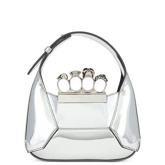 Alexander McQueen o1w1db10925 Size: OS/The Jewelled Hobo Mini Bag in Silver Size ONE SIZE - 1 Thumbnail