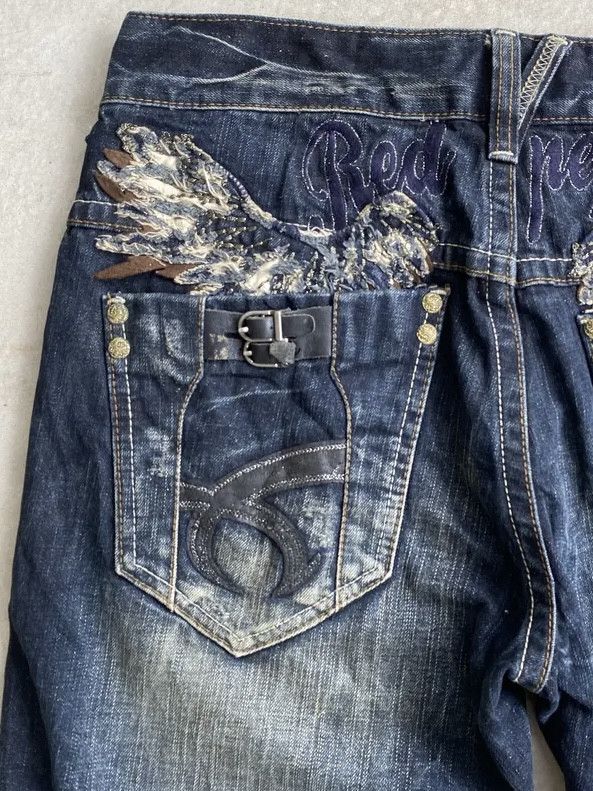 14th Addiction FLARE Red Pepper Japan Patch Wings Jeans Size US 32 / EU 48 - 9 Thumbnail