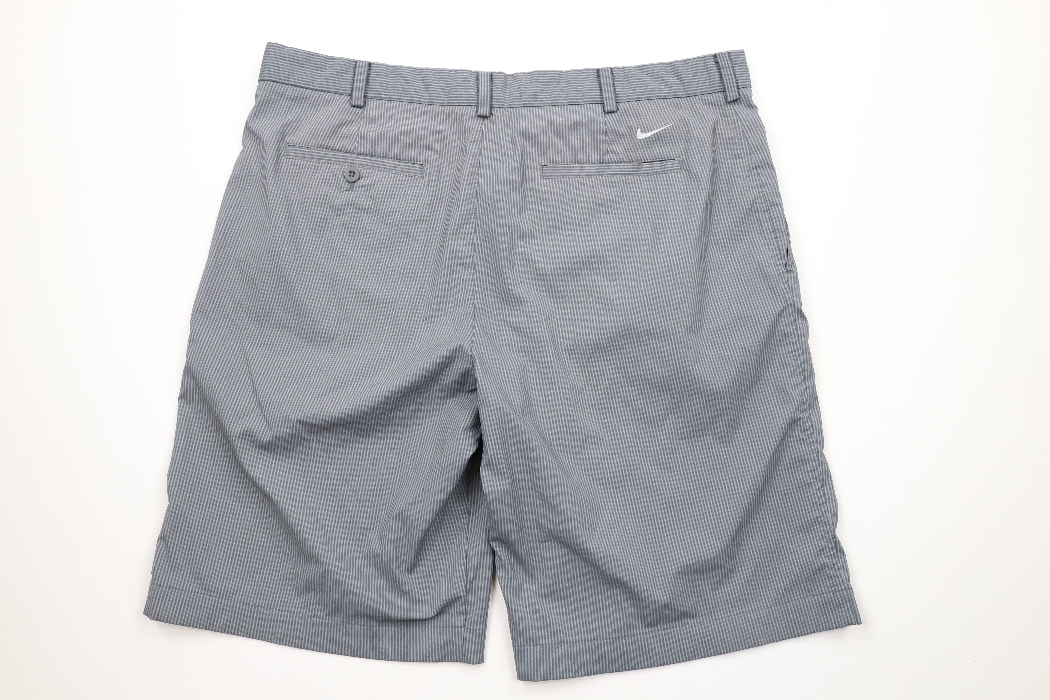 Nike × Vintage Nike Golf Flat Front Tech Golfing Chino Shorts Gray Size US 38 / EU 54 - 8 Thumbnail