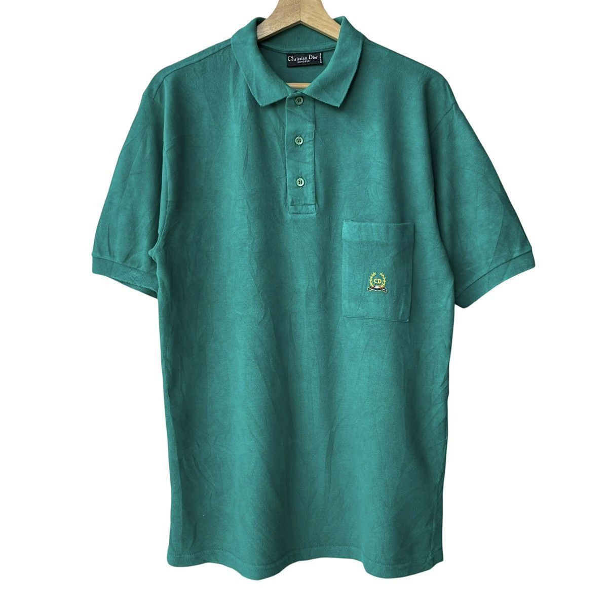 Christian Dior Monsieur Christian Dior Monsieur Vintage Logo Pocket Polo Tee Size US M / EU 48-50 / 2 - 1 Thumbnail