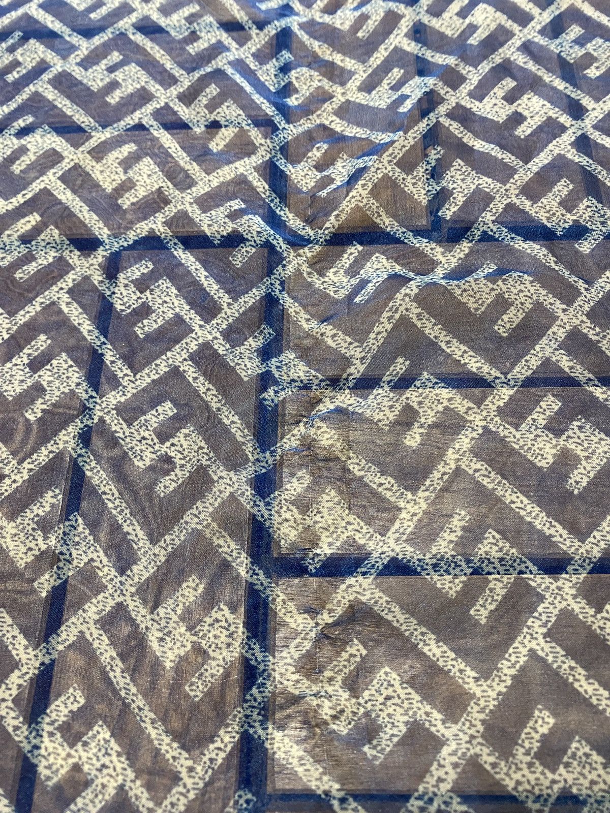 Fendi Fendi Blue Leopard FF Monogram Sheer Scarf / Pareo Y2K Size ONE SIZE - 5 Thumbnail