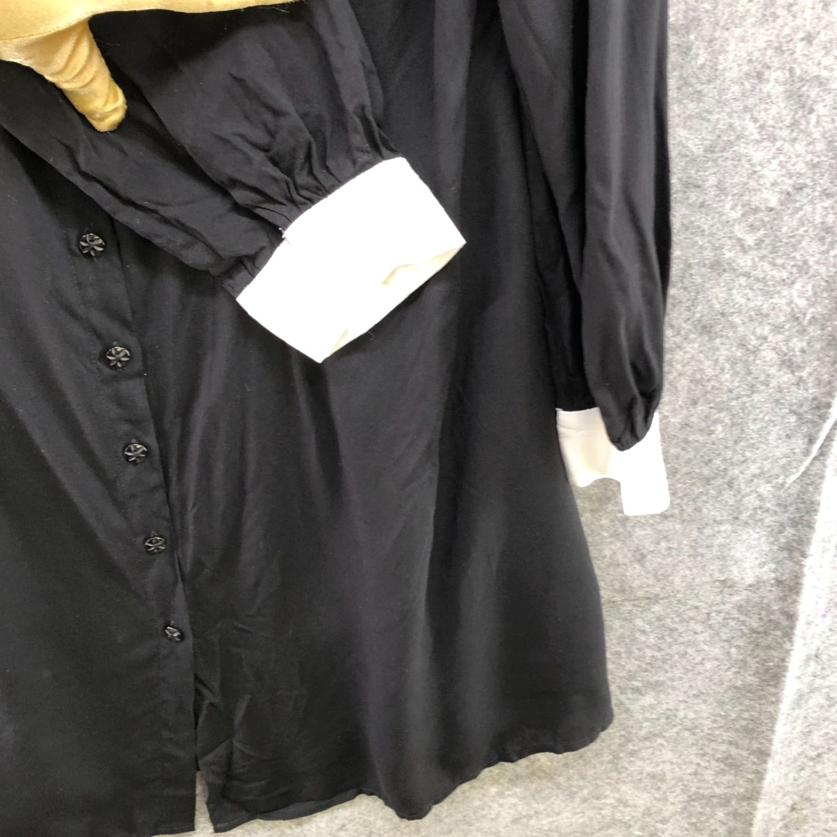 Vintage VINTAGE? No — NWT Bright & Beautiful Black Collared Shirt Dress Sz 10 Long Sleeve Knee Length Women’s Shirt Dress Size L / US 10 / IT 46 - 5 Thumbnail