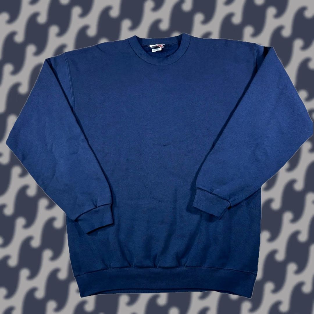 Wilson VINTAGE Wilson Staff Men's Navy Blue Crewneck Pullover Sweatshirt M Blue Logo 90s USA Mens Size US M / EU 48-50 / 2 - 1 Thumbnail