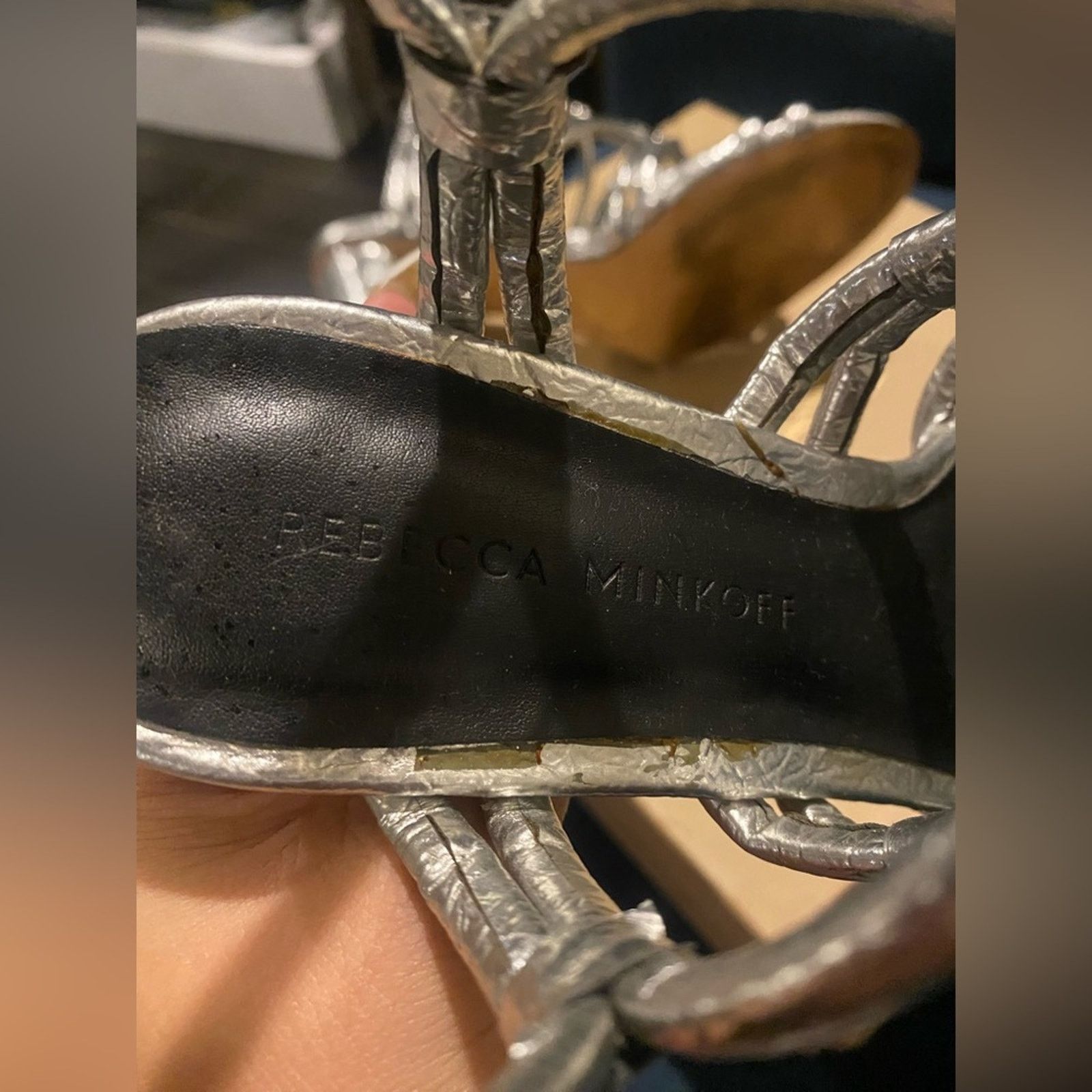Rebecca Minkoff Rebecca Minkoff Apolline Silver Sandals SZ. 6 Size US 6 / IT 36 - 7 Thumbnail
