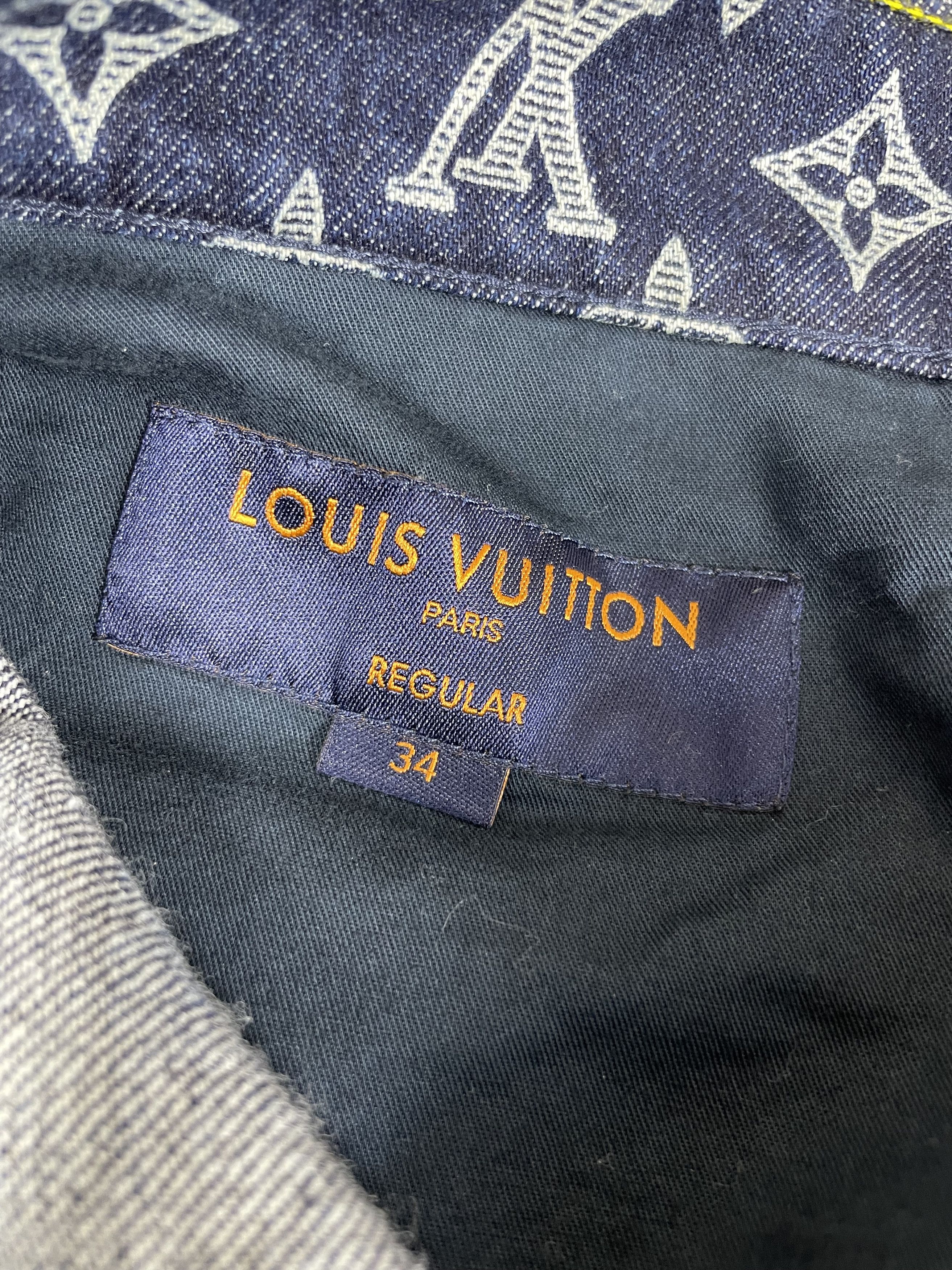 Kim Jones × Louis Vuitton LOUIS VUITTON BLUE INDIGO MONOGRAM DENIM JEANS KIM JONES Size US 34 / EU 50 - 7 Thumbnail