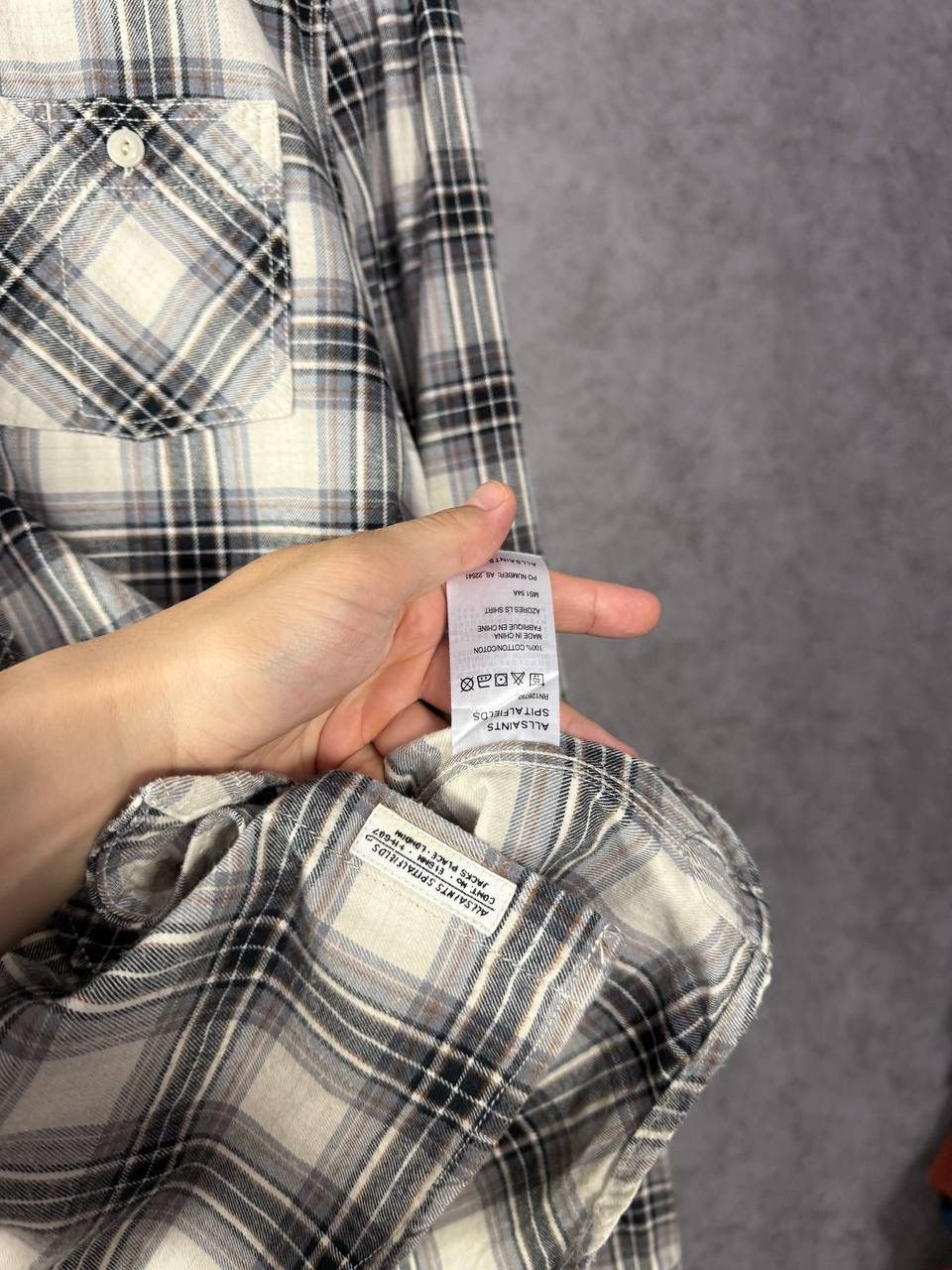 Allsaints Allsaints vintage designer checkered shirt Size US M / EU 48-50 / 2 - 4 Thumbnail