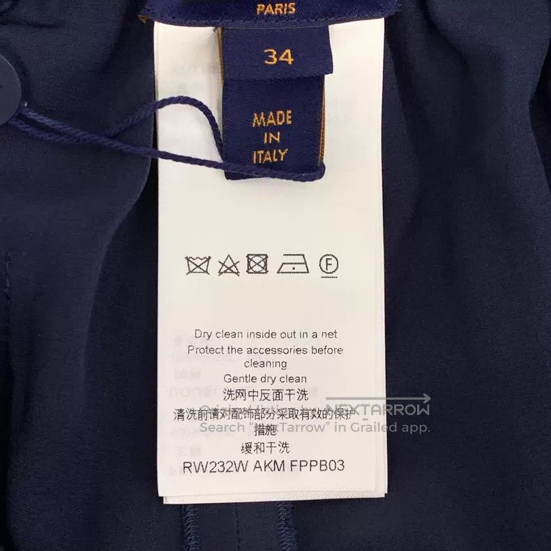 Louis Vuitton Louis Vuitton 23 Dark Blue Rivet Design Mulberry Silk Casu Size US 34 / EU 50 - 7 Thumbnail