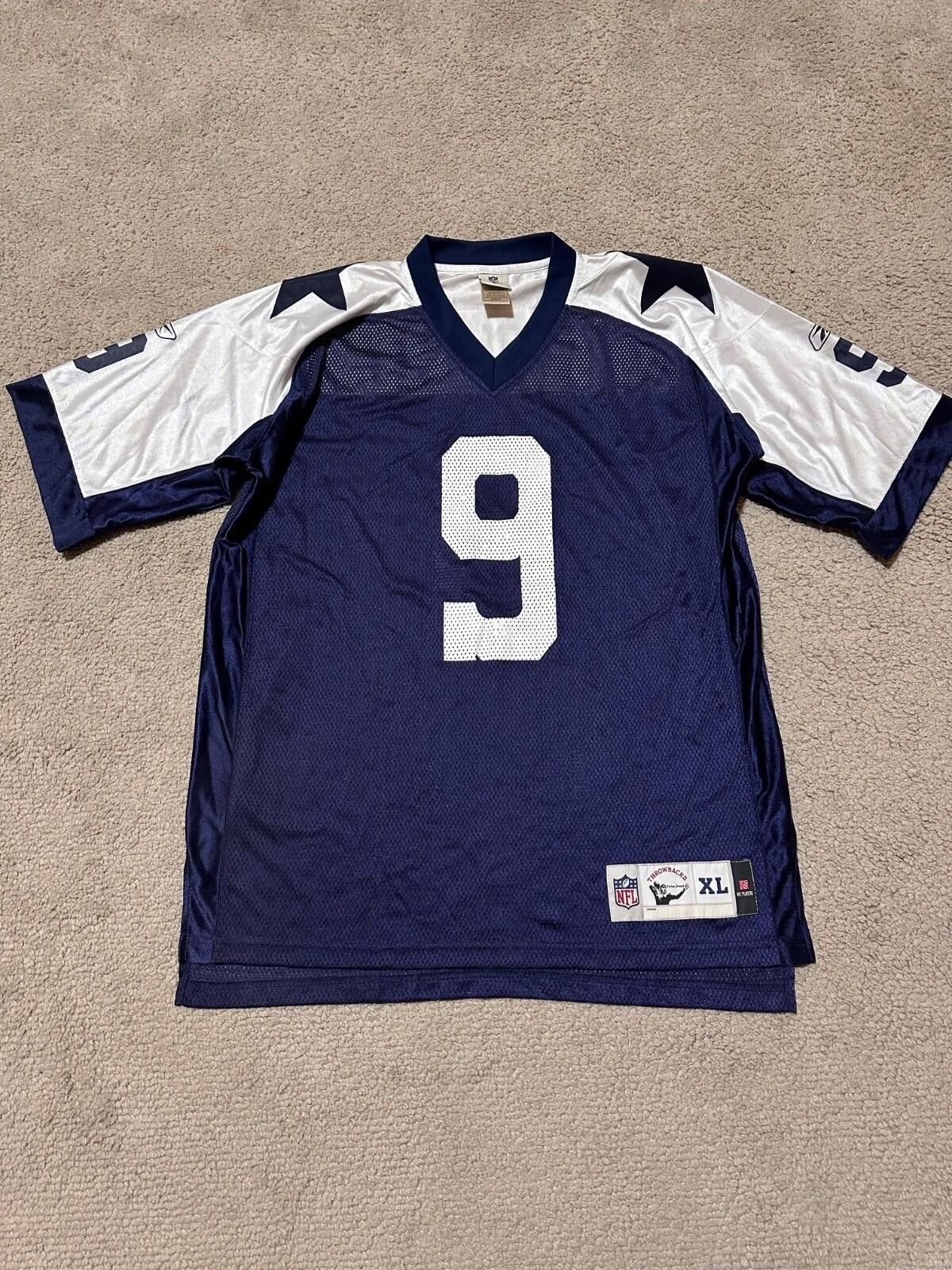 Reebok NFL GRIDIRON Throwbacks Sz XL #9 ROMO DALLAS COWBOYS JERSEY Size US XL / EU 56 / 4 - 1 Thumbnail