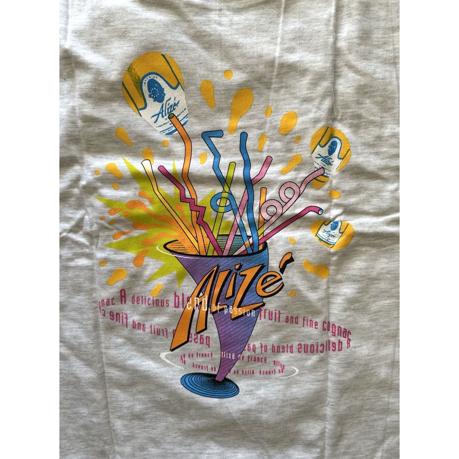 Vintage VINTAGE Alizé Shirt Mens XL Gray Cognac Promo Advertising VTG 90s Vodka Streetwear NEW Size US XL / EU 56 / 4 - 6 Thumbnail
