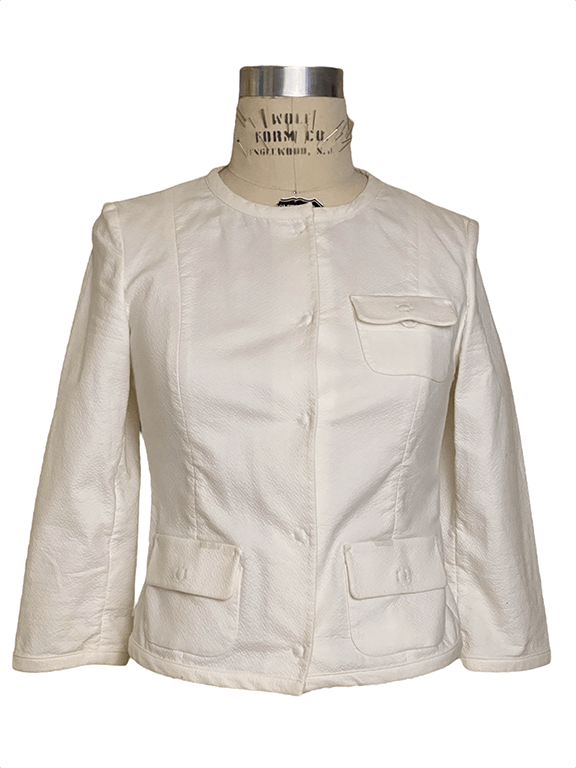 Textured blazer with pockets