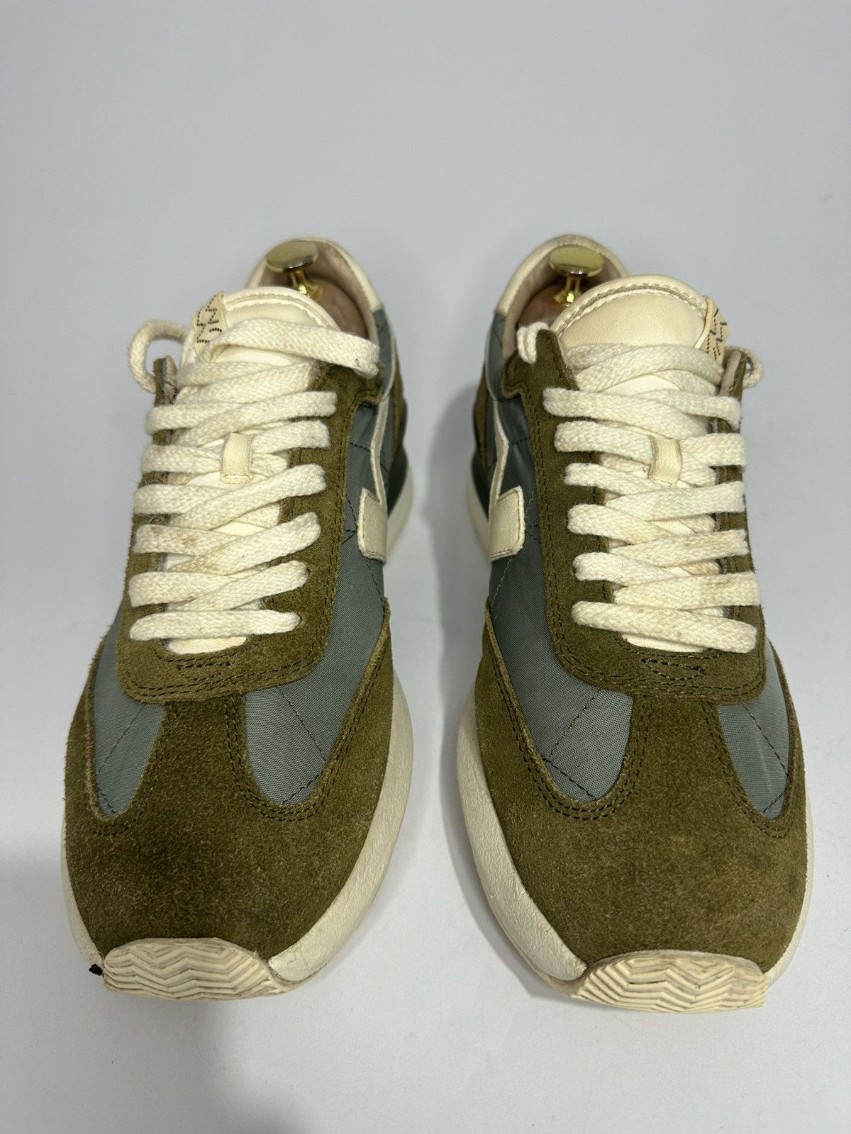 Visvim Visvim FKT Green Suede Leather Trimmed Nylon Runner Sneakers Size US 10.5 / EU 43-44 - 3 Thumbnail