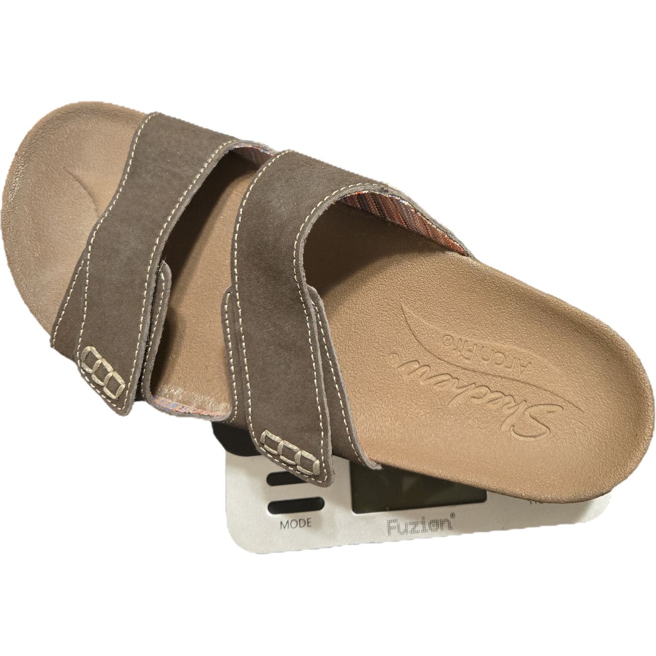 SKECHERS Skechers Arch Fit Brown leather Double Strap Slides 8 sandal Size US 8 / IT 38 - 3 Thumbnail