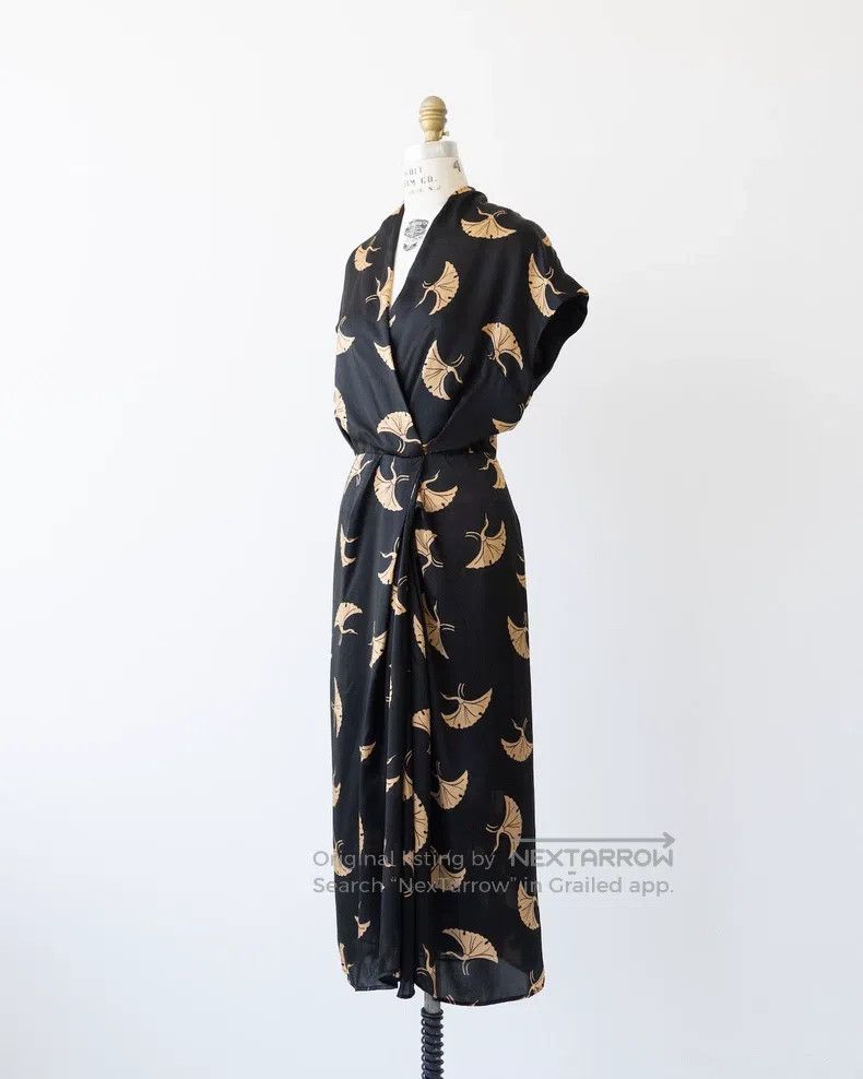 Dries Van Noten Dries Van Noten size:36 Silk Ginkgo Print Sleeveless Dress Size S / US 4 / IT 40 - 2 Thumbnail