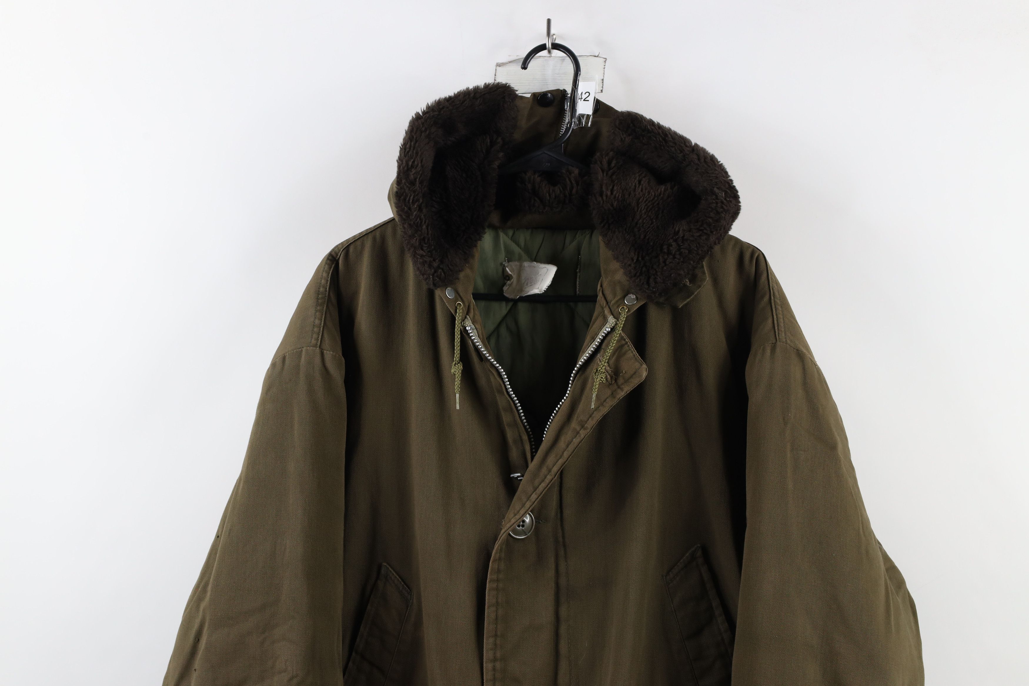Vintage Vintage 60s Streetwear Split Hood Military Parka Jacket USA Size US XL / EU 56 / 4 - 2 Thumbnail