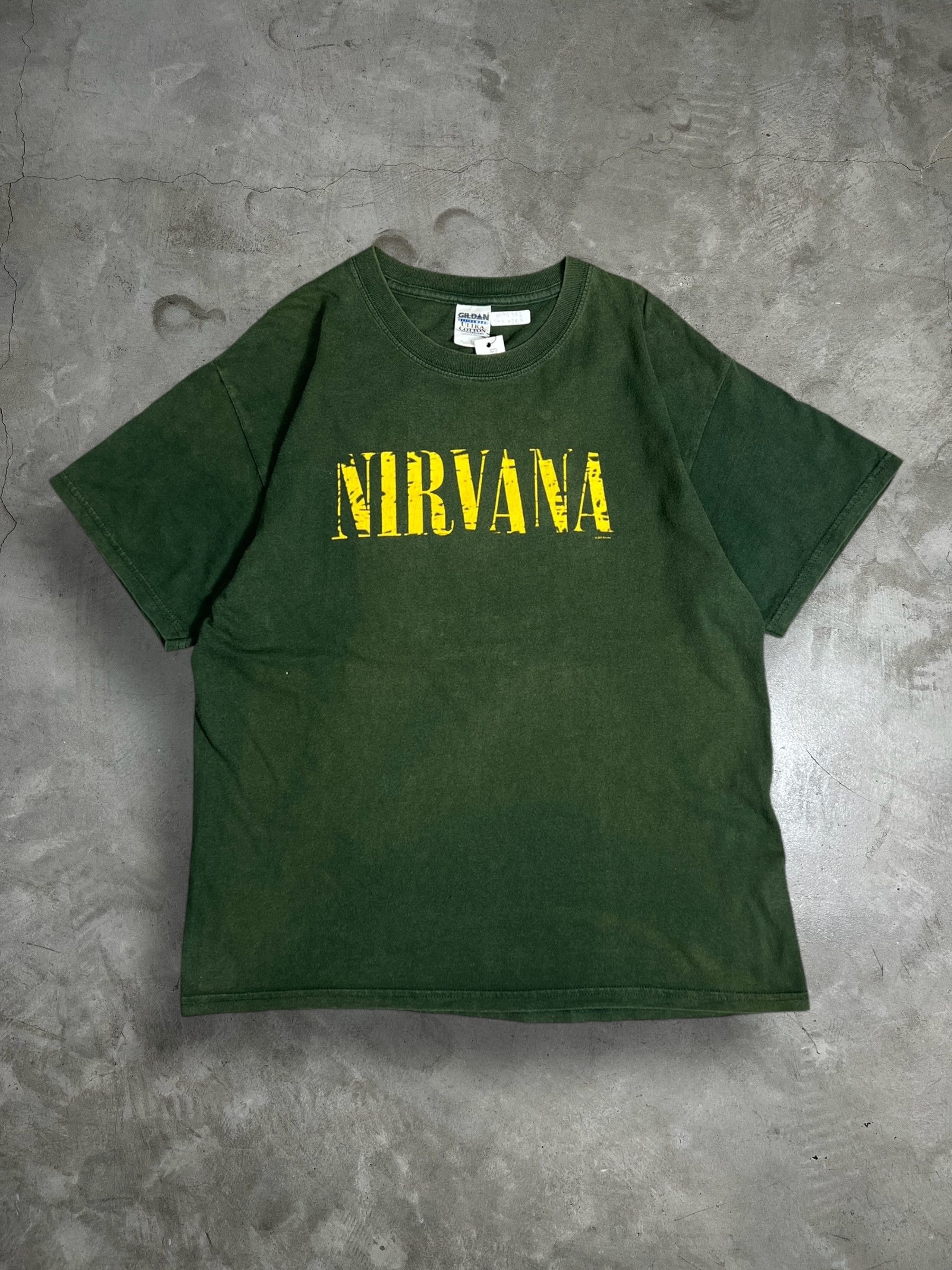 Band Tees × Nirvana × Vintage Vintage NIRVANA Kurt Cobain Box Logo Band Tee (L) GTME382 Size US L / EU 52-54 / 3 - 1 Thumbnail