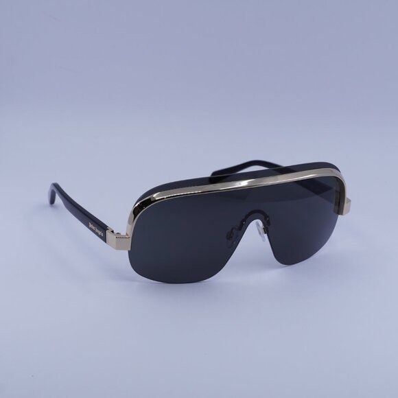 Palm Angels Palm Angels PERI10I KING 1007 Sunglasses Black/Gold Shield Size ONE SIZE - 5 Thumbnail