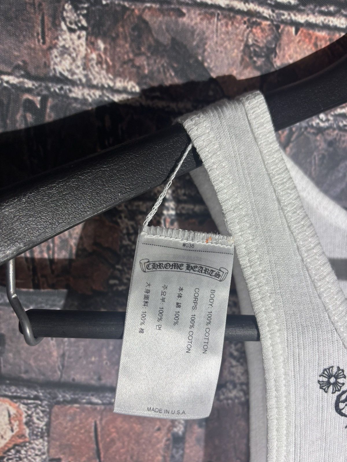 Chrome Hearts Chrome Hearts Tank Top White Ribbed Gothic Size S Authentic Size US S / EU 44-46 / 1 - 4 Thumbnail