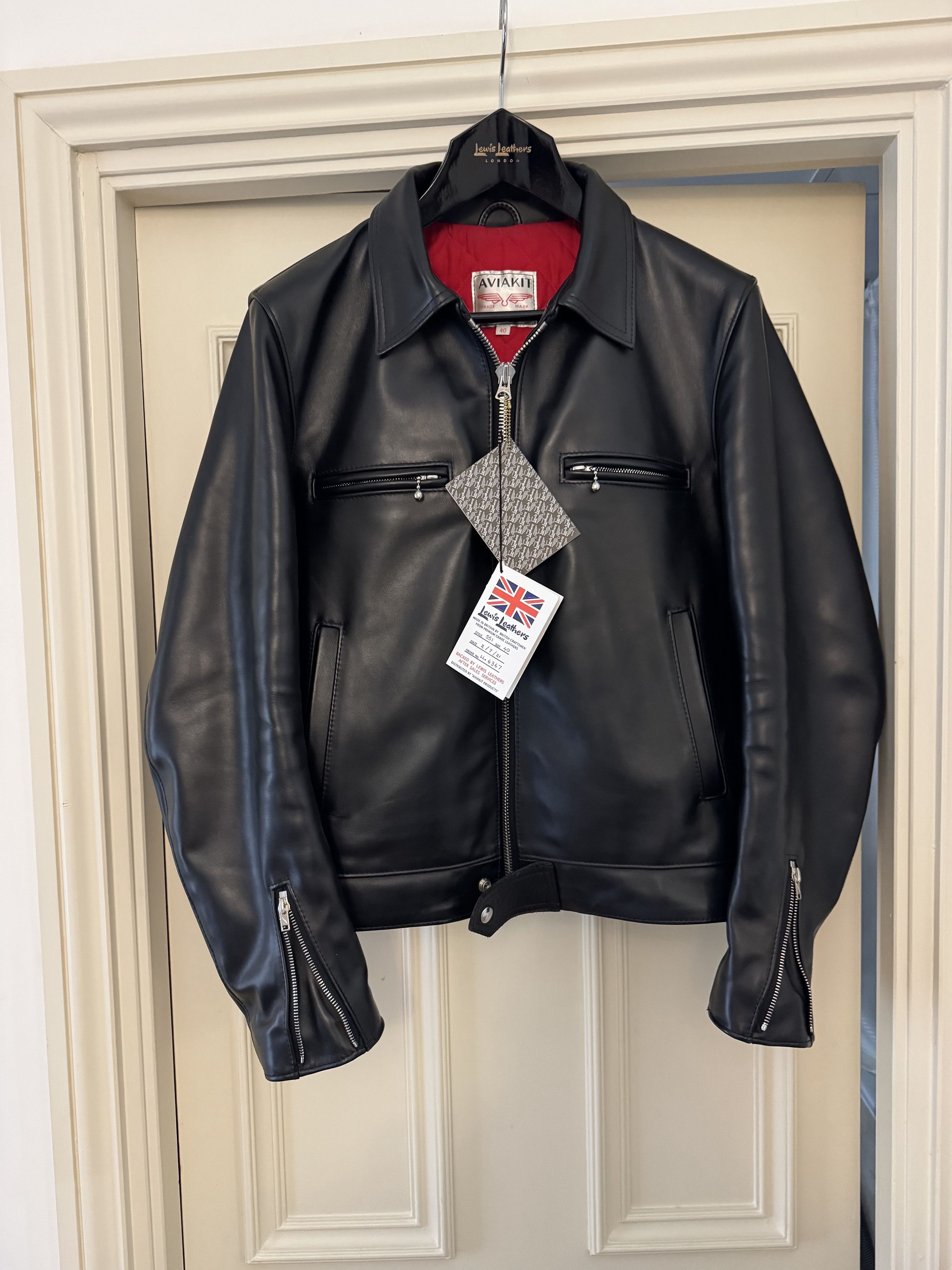 Lewis Leathers Custom order Dominator Jacket in Calf leather size