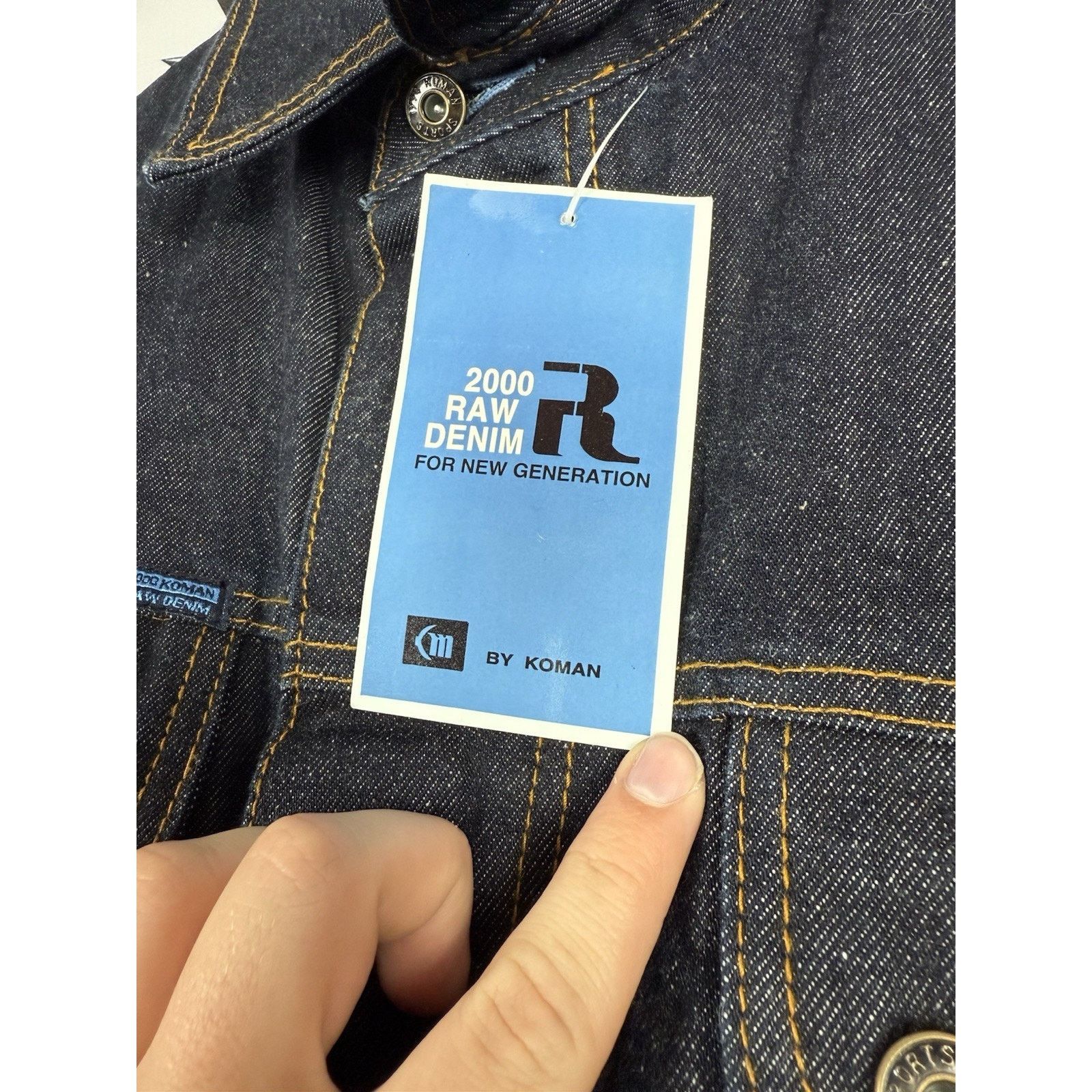 Koman Vintage 2000 Raw Denim Jacket By Koman XXL Size US XXL / EU 58 / 5 - 5 Thumbnail