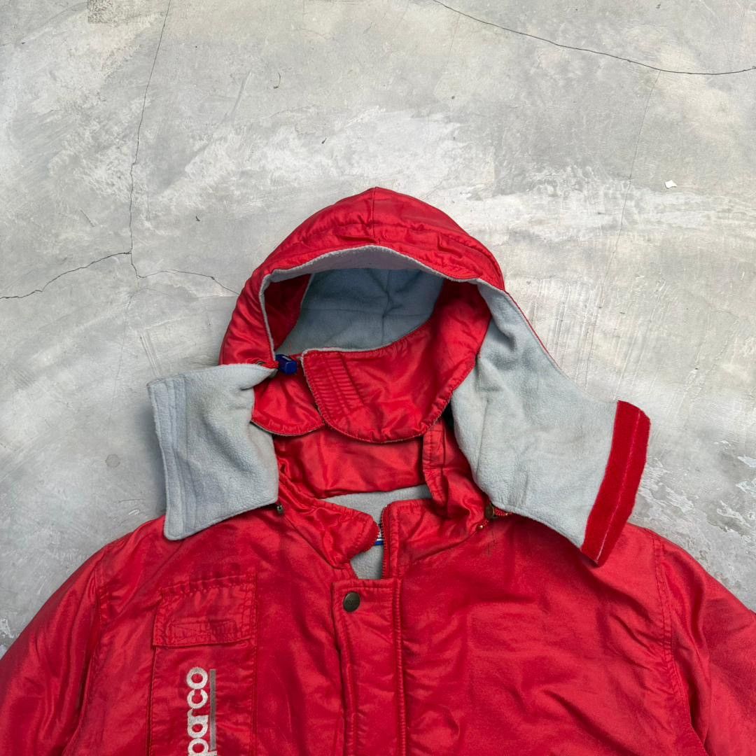Gear for Sports Vintage Sparco Red Puffer Jacket / Parka - Made In Italy Size US XL / EU 56 / 4 - 4 Thumbnail