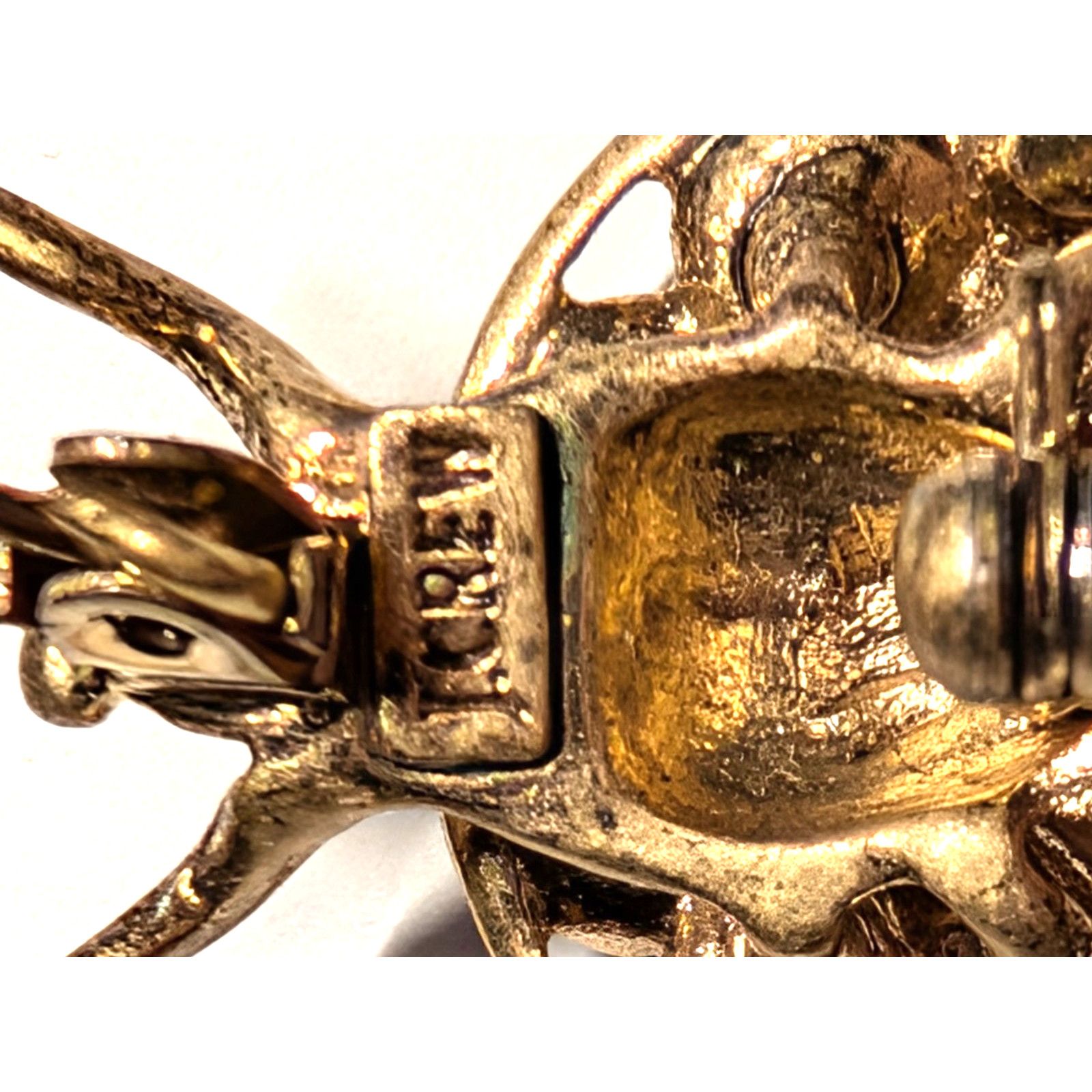 J.Crew J Crew Bug Fly Beetle Insect Pin Gold Tone Black Rhinestones Size ONE SIZE - 5 Thumbnail