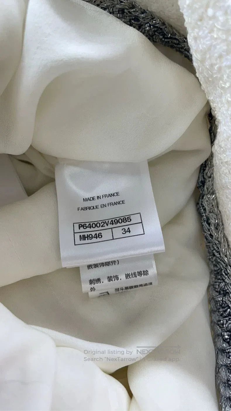 Chanel Chanel White Silver Thread Dress 34. Size US 34 / EU 50 - 4 Thumbnail
