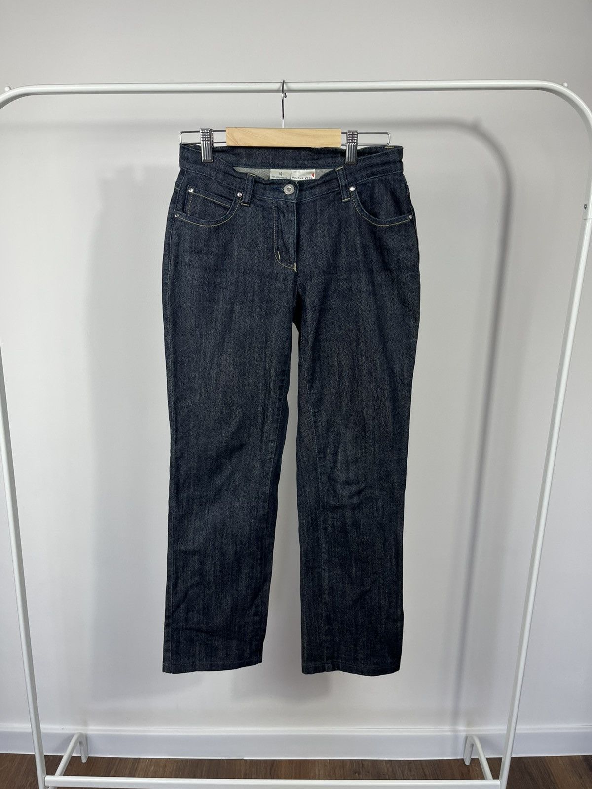 Other Y2K Studded Dark Wash Denim Jeans Rhinestone Back Pockets Size 27" / US 4 / IT 40 - 7 Thumbnail