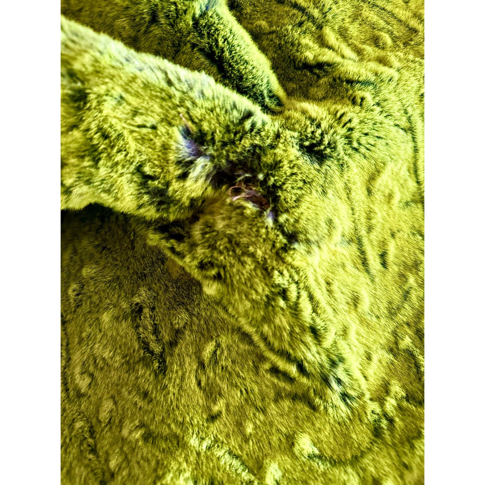 Vintage Vtg Y2K Green Faux Fur Coat Size S / US 4 / IT 40 - 7 Thumbnail