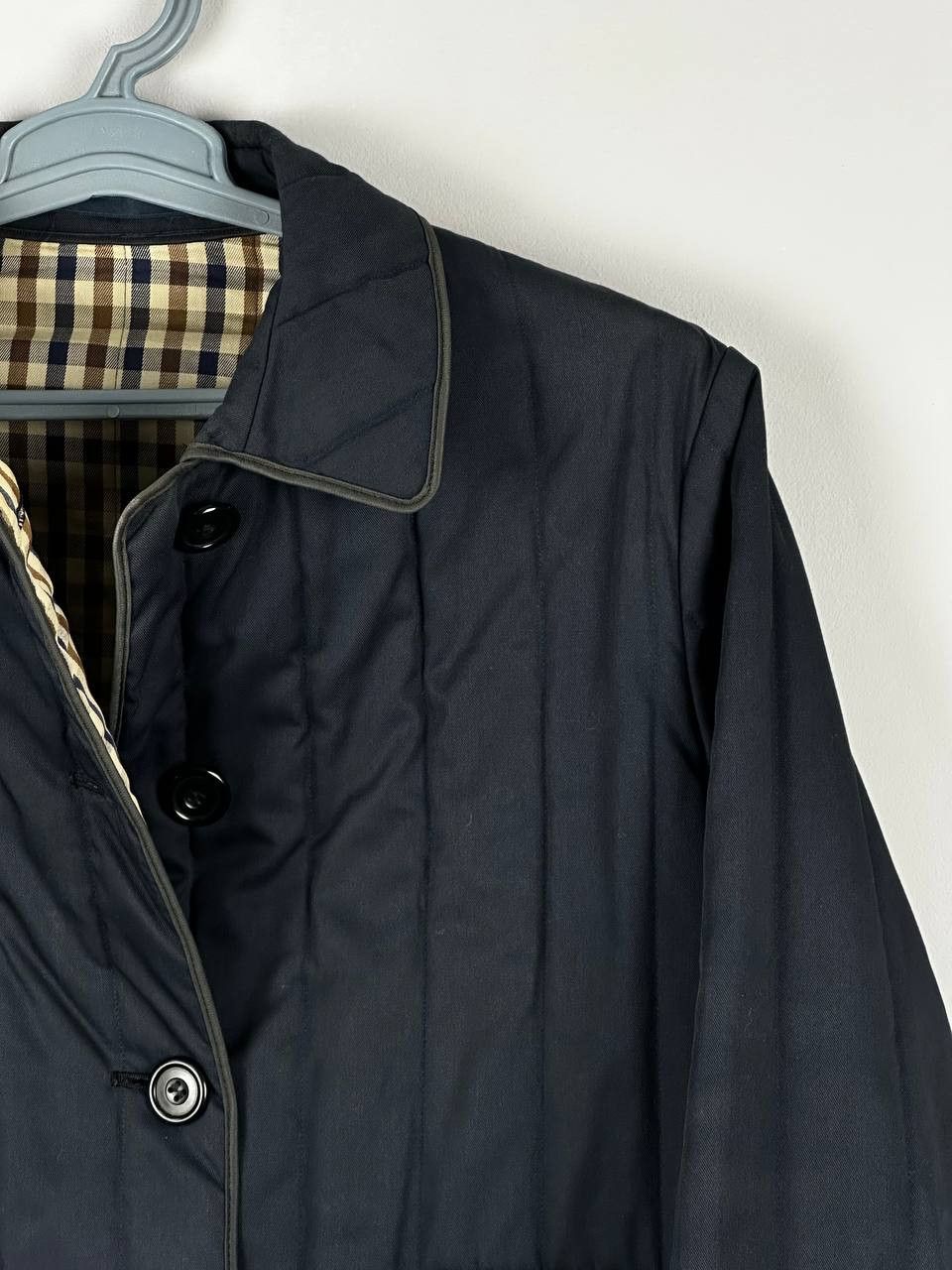Aquascutum Vintage Aquascutum Navy Quilted Jacket England Size US L / EU 52-54 / 3 - 4 Thumbnail