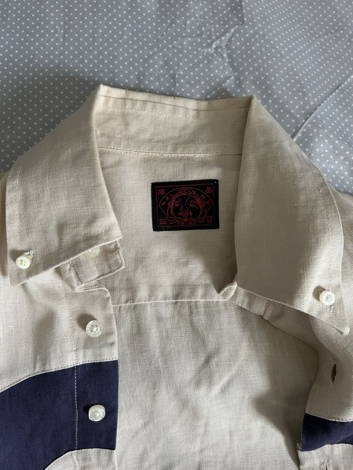 Evisu Rare Linen Dress Shirt by Evisu Size US M / EU 48-50 / 2 - 5 Thumbnail