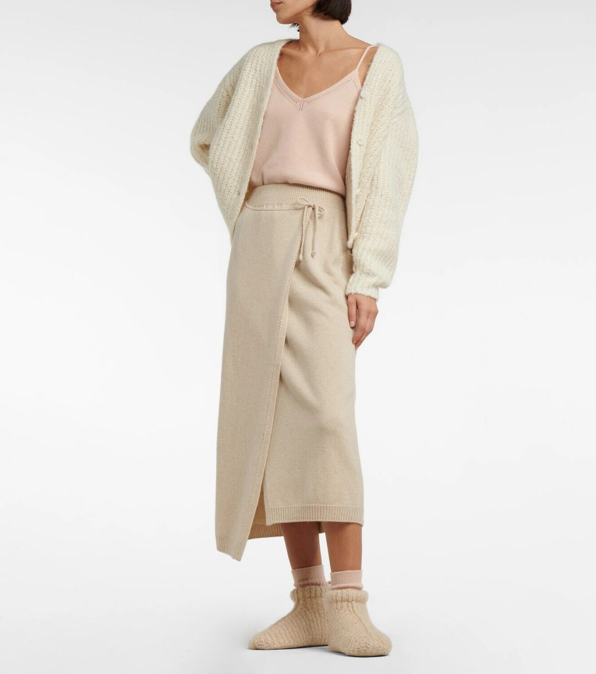 Loro Piana o1srvl11e1024 Cocooning Fine Ajour Tank Top in Pink Size XS / US 0-2 / IT 36-38 - 3 Thumbnail