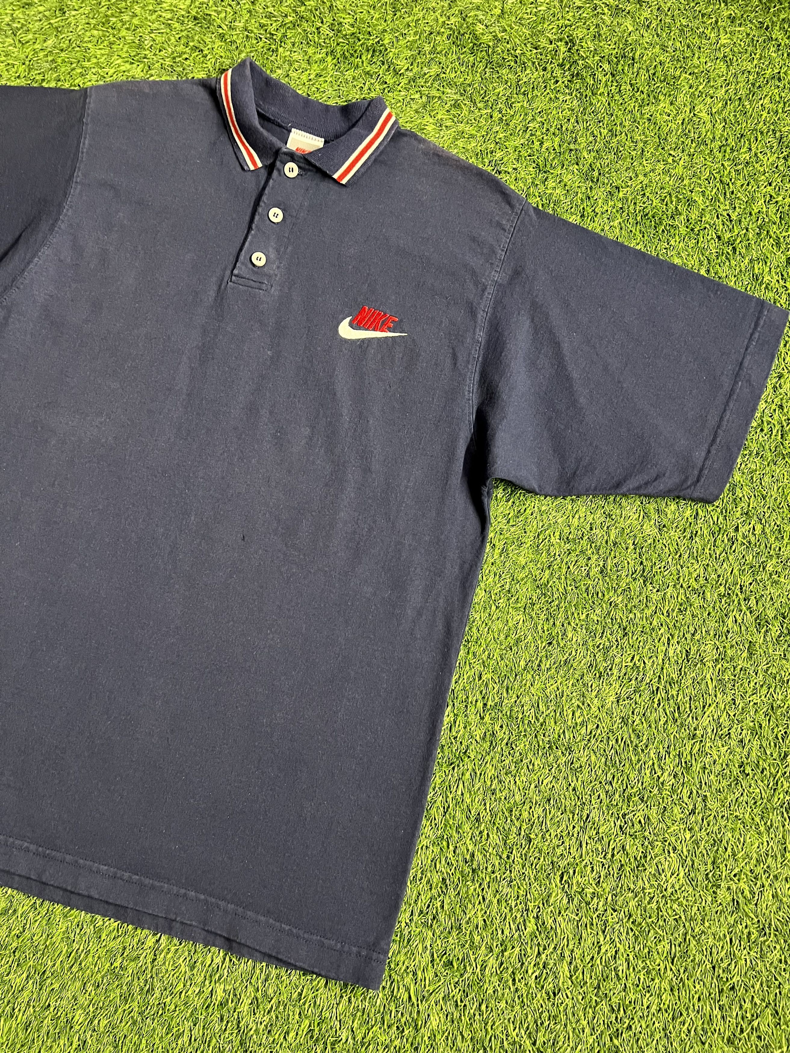 Nike Vintage 90s Nike Embroidered Polo Shirt Size US L / EU 52-54 / 3 - 1 Thumbnail
