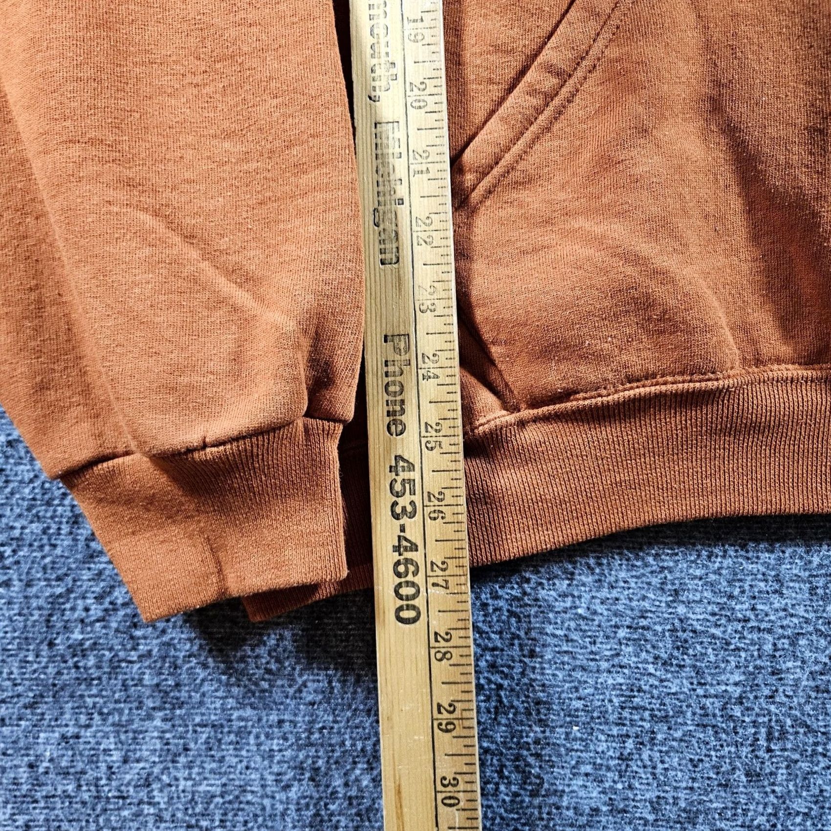 Russell Athletic Russell Athletic Hoodie Mens 2XL Orange Solid Fleece Pullover Kangaroo Pocket Logo Crew Neck Long Sleeve Knit Size US XXL / EU 58 / 5 - 7 Thumbnail